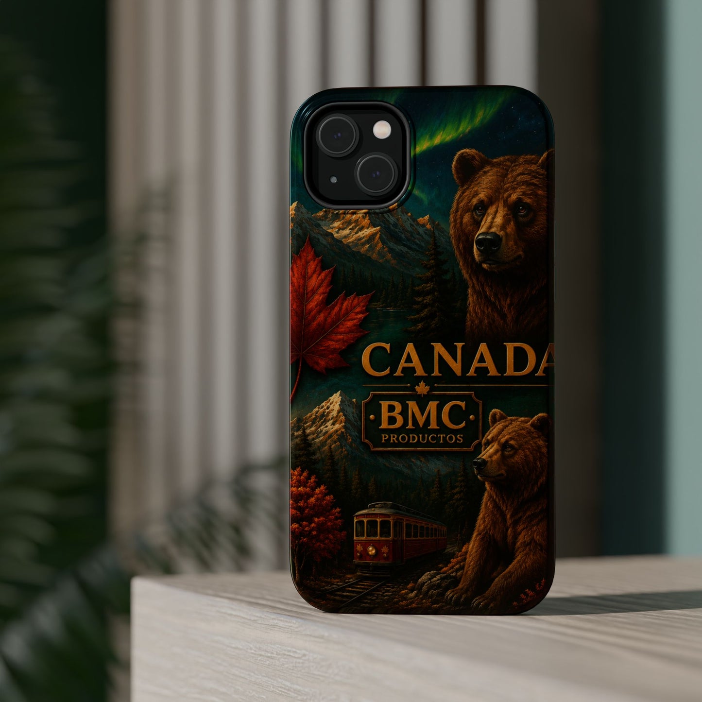 "Funda Magnética Reforzada Magnética Reforzada Canadá: Naturaleza Majestuosa y Espíritu Libre 🍁🏞️🦌"