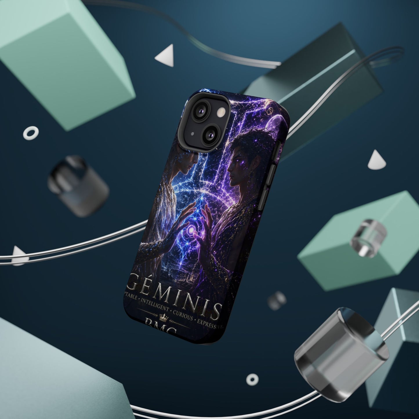 "Funda Magnética Reforzada♊ Géminis — Reflejo del alma dividida"