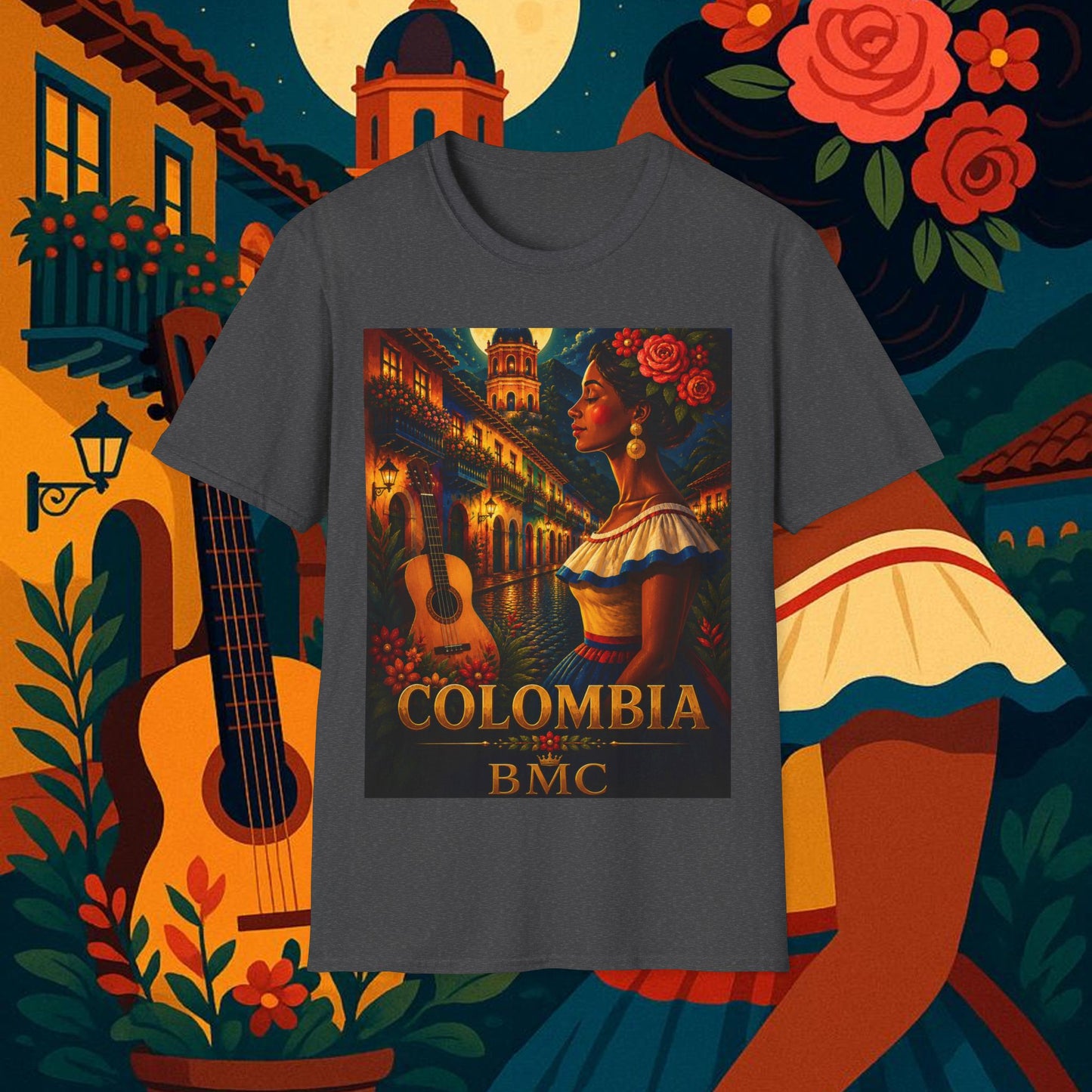 "Camiseta Colombia: Magia de Colores, Café y Tradición ☕🎨🌄"