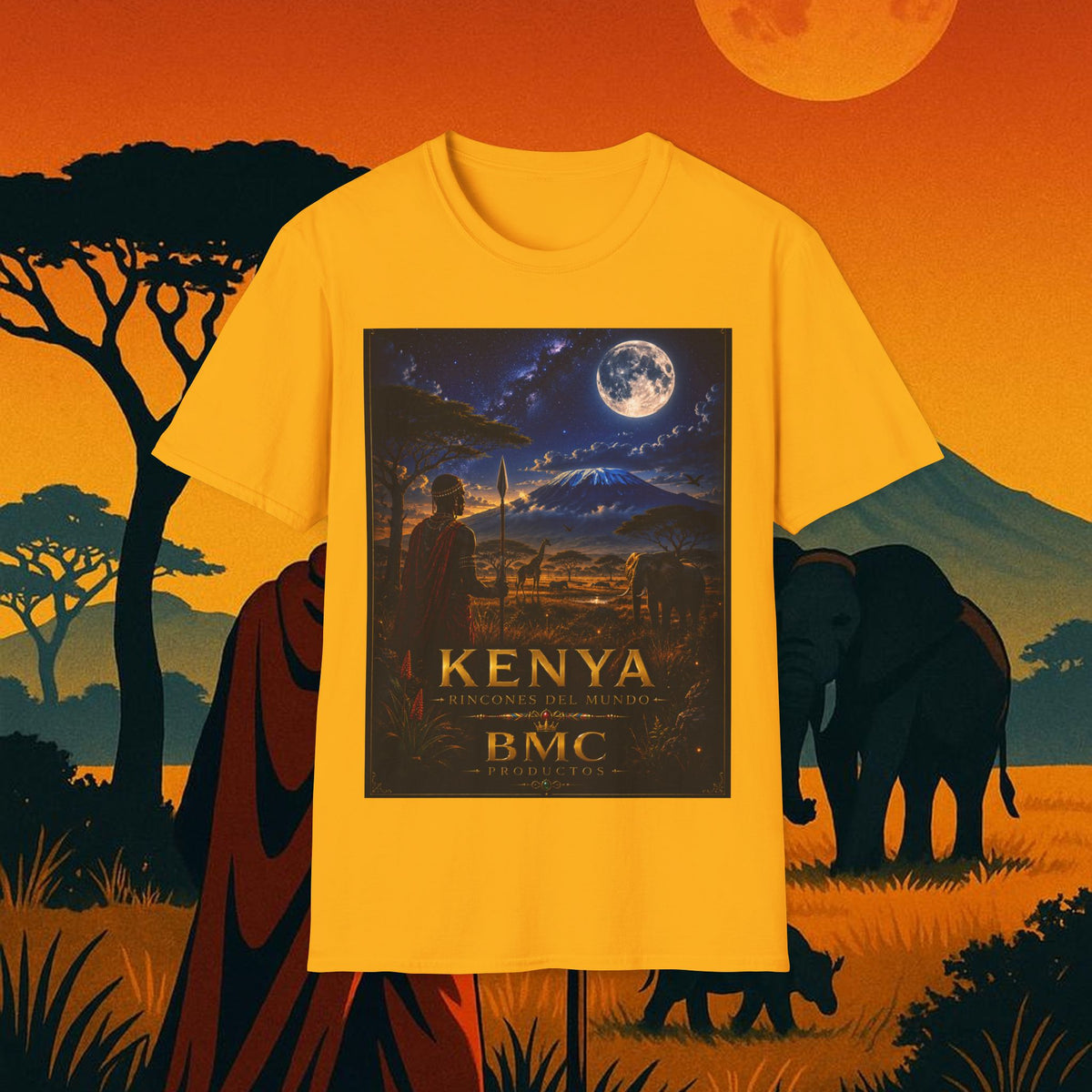 "Camiseta Kenia: Aventura Salvaje y Tierra de Horizontes Infinitos 🦁🌄🏕️"