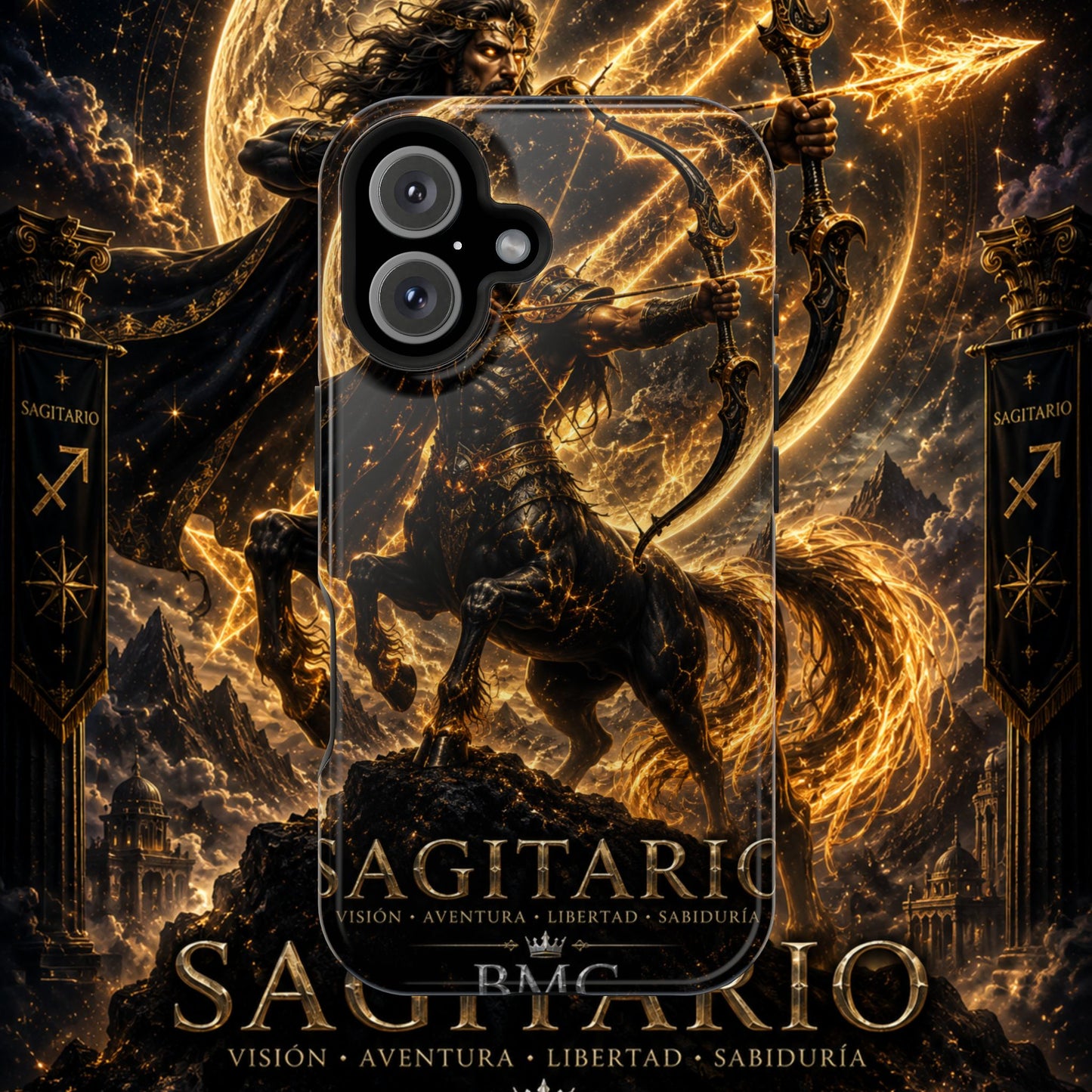 "Funda Magnética Reforzada Sagitario – El Cazador del Horizonte"