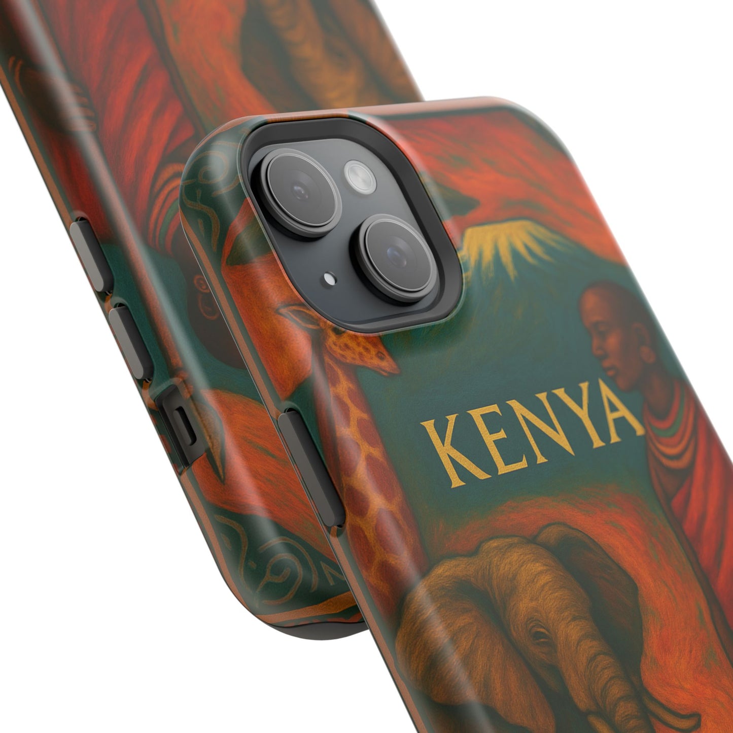 "Funda Magnética Reforzada Magnética Reforzada Kenia: Aventura Salvaje y Tierra de Horizontes Infinitos 🦁🌄🏕️"
