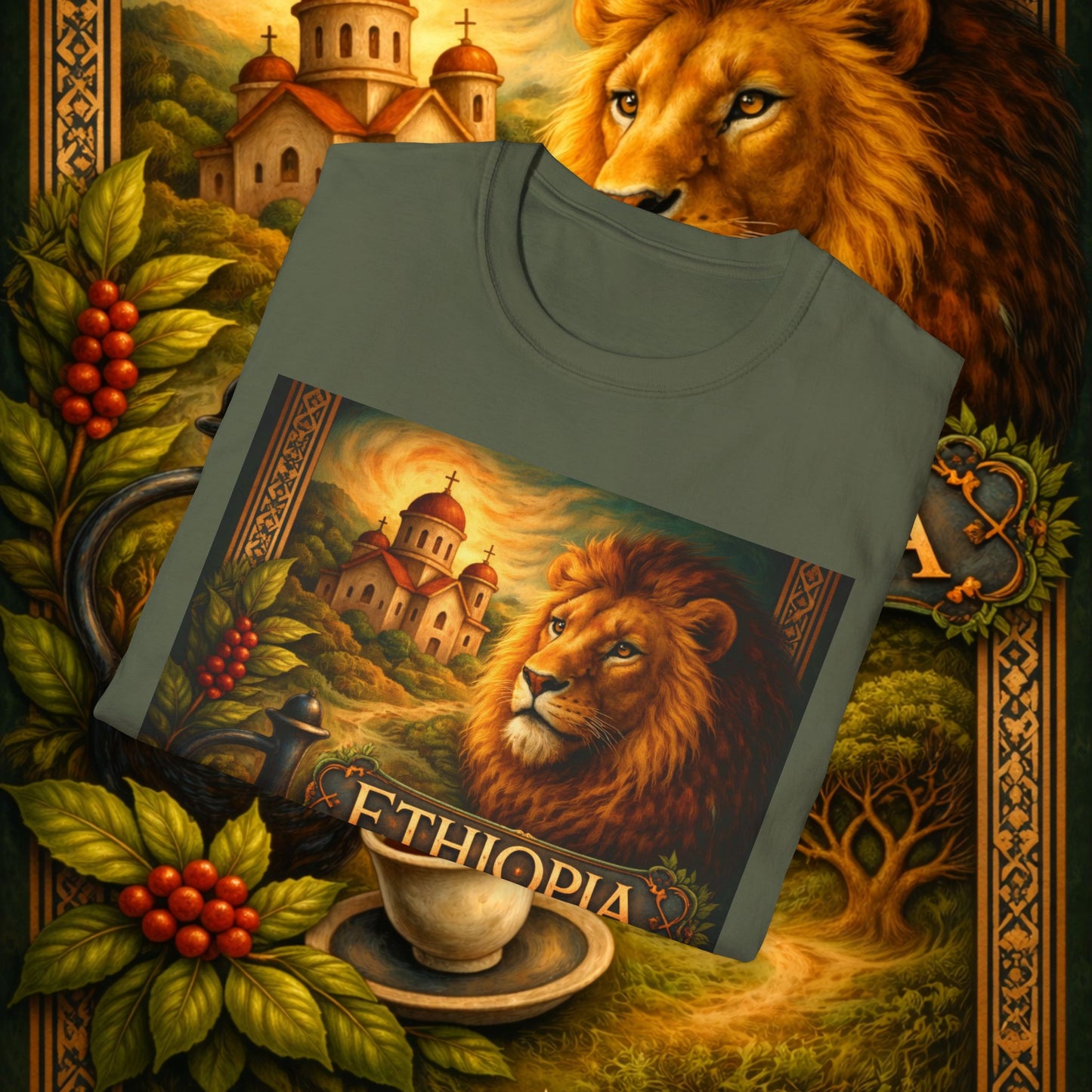 "Camiseta Etiopía Tierra sagrada y alma ancestral"