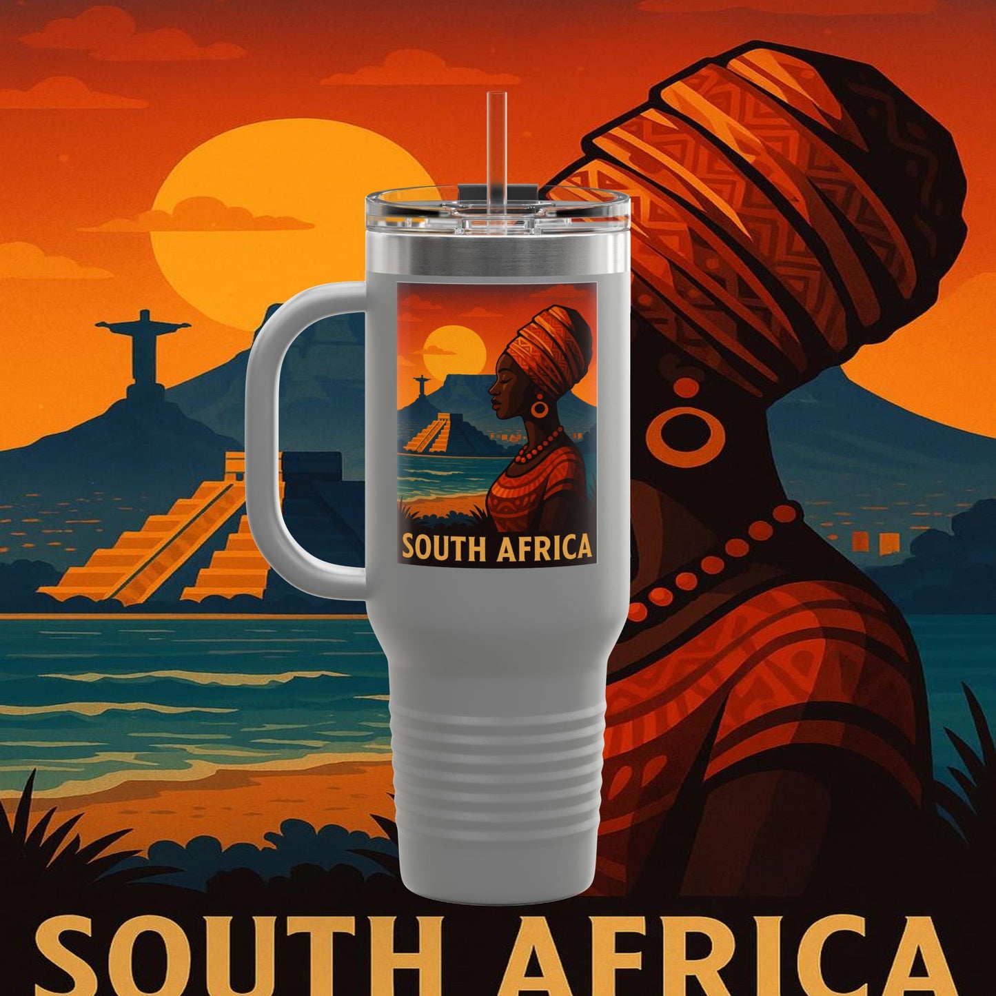 "South Africa Insulated Travel Mug 🌍 – A world of adventure and diversity"