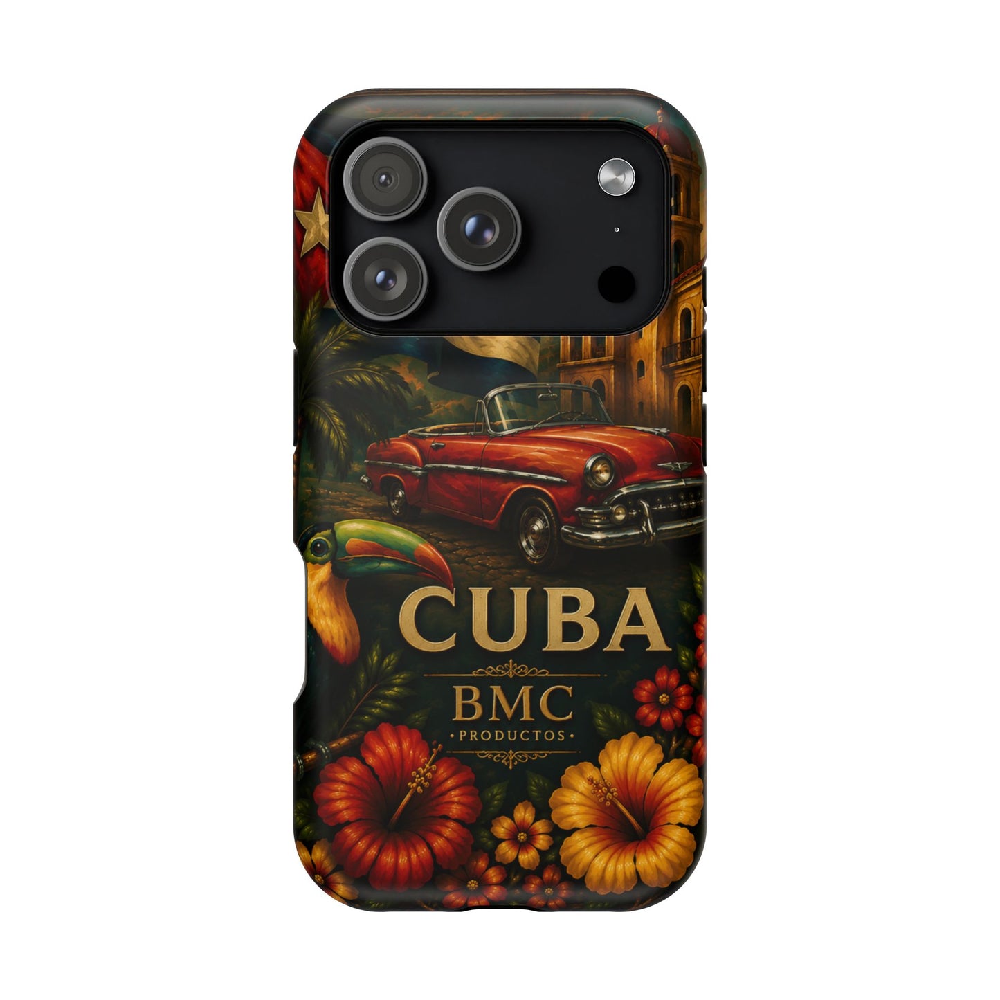 "Funda Magnética Reforzada Magnética Reforzada Cuba: Ritmo, Historia y Encanto Caribeño 🎺🚗🌴 "