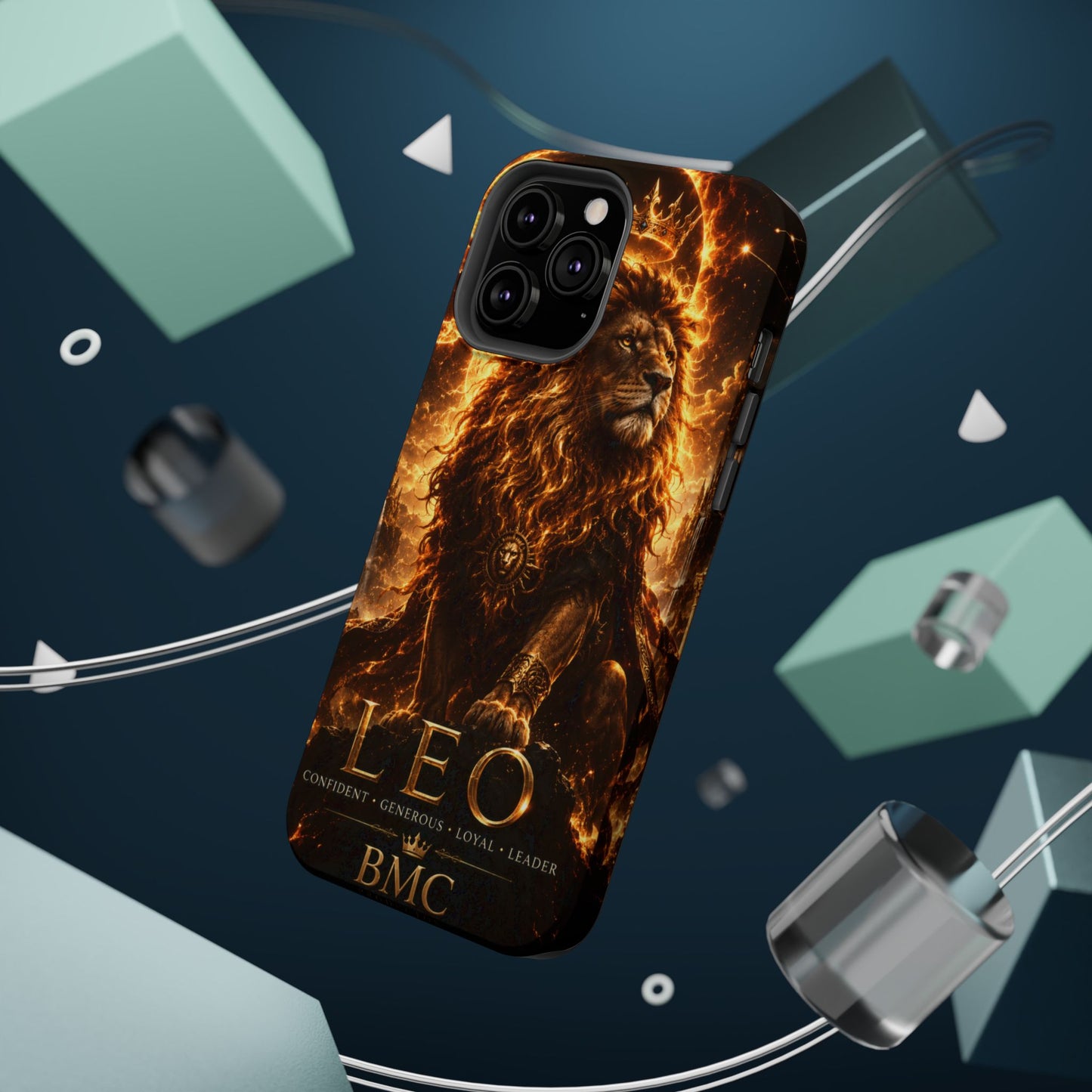 "Funda Magnética Reforzada ♌ Leo — Soberano del fuego eterno"