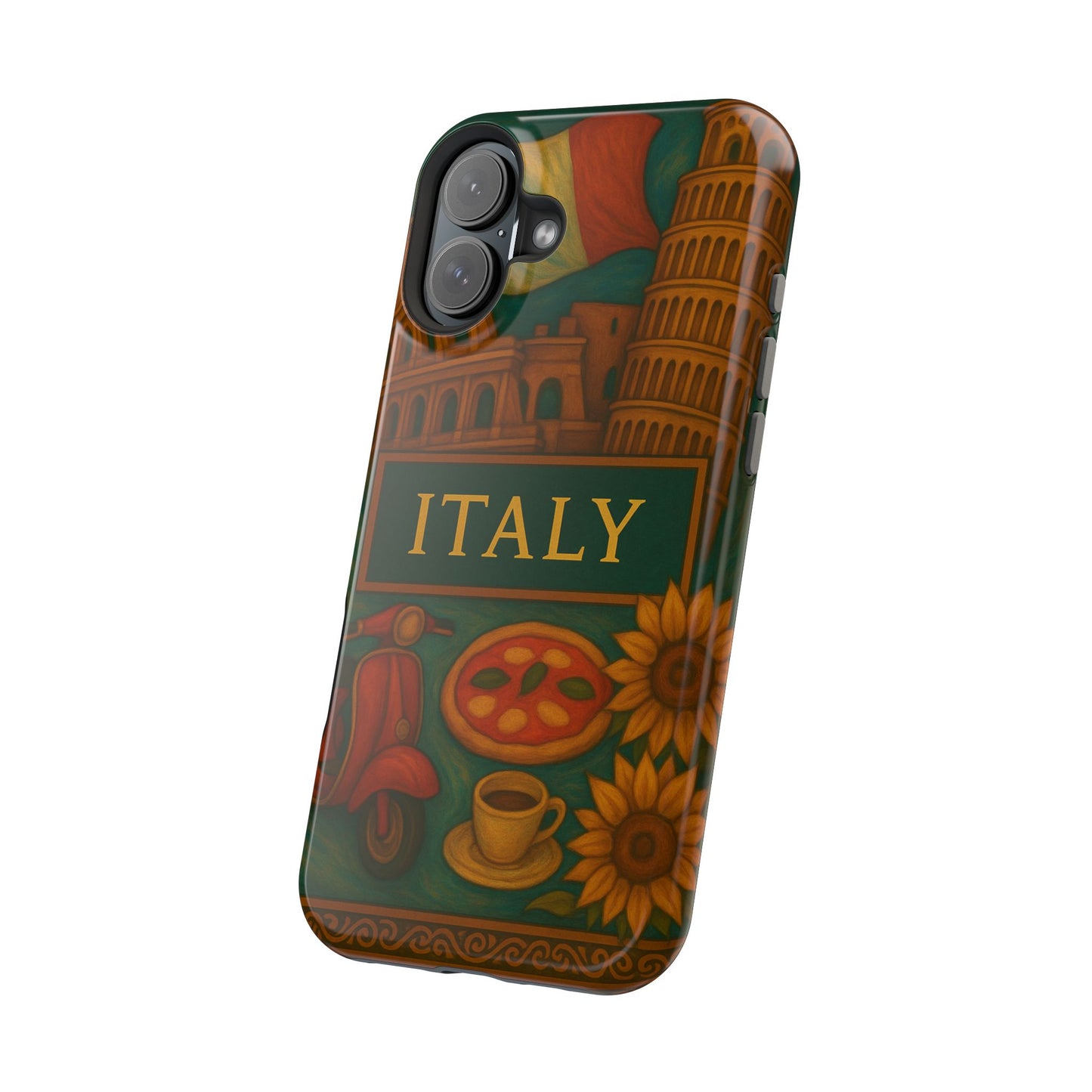 "Funda Magnética Reforzada Magnética Reforzada Italia: Arte, Pasión y Sabores Eternos 🎨🍝🏛️"