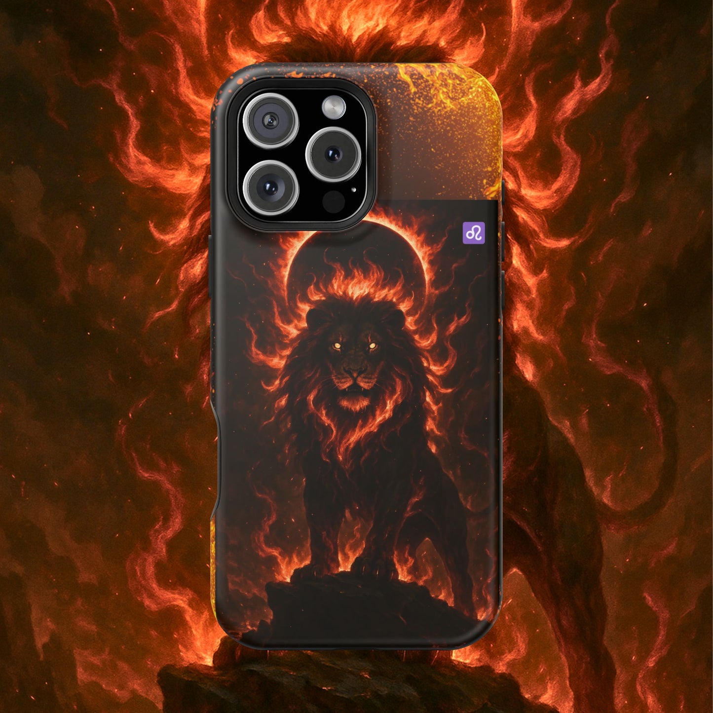 "Funda Magnética Reforzada ♌ Leo — Soberano del fuego eterno"