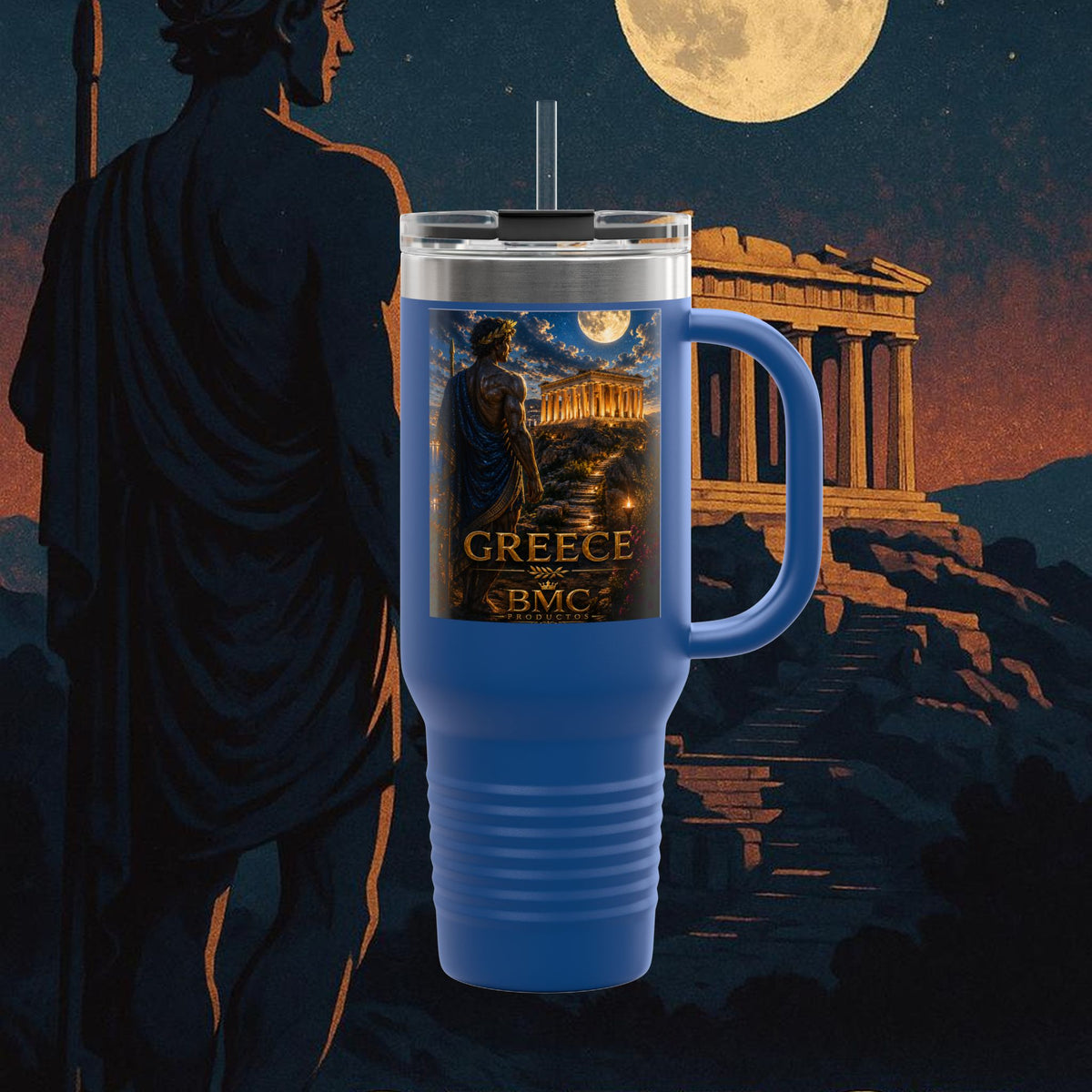 "taza de Viaje Aislada Grecia: Cuna de Dioses, Maravillas y Filosofía 🌊🏛️⚡"