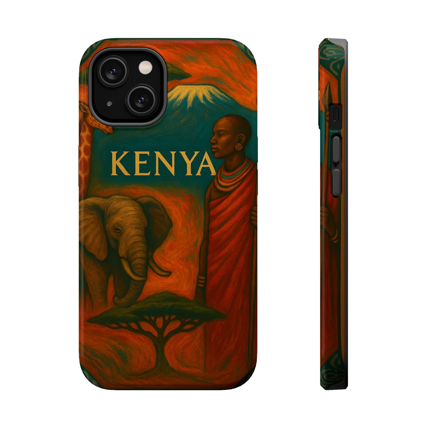 "Funda Magnética Reforzada Magnética Reforzada Kenia: Aventura Salvaje y Tierra de Horizontes Infinitos 🦁🌄🏕️"