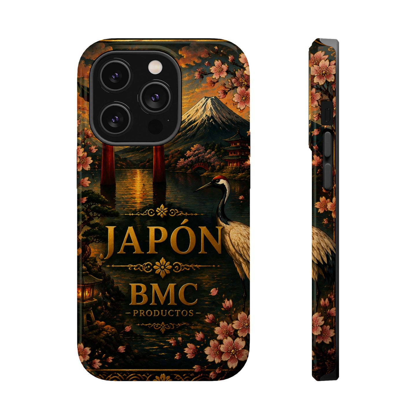 "Funda Magnética Reforzada Japón: Tradición entre Cerezos y Montañas 🌸⛩️🗻"