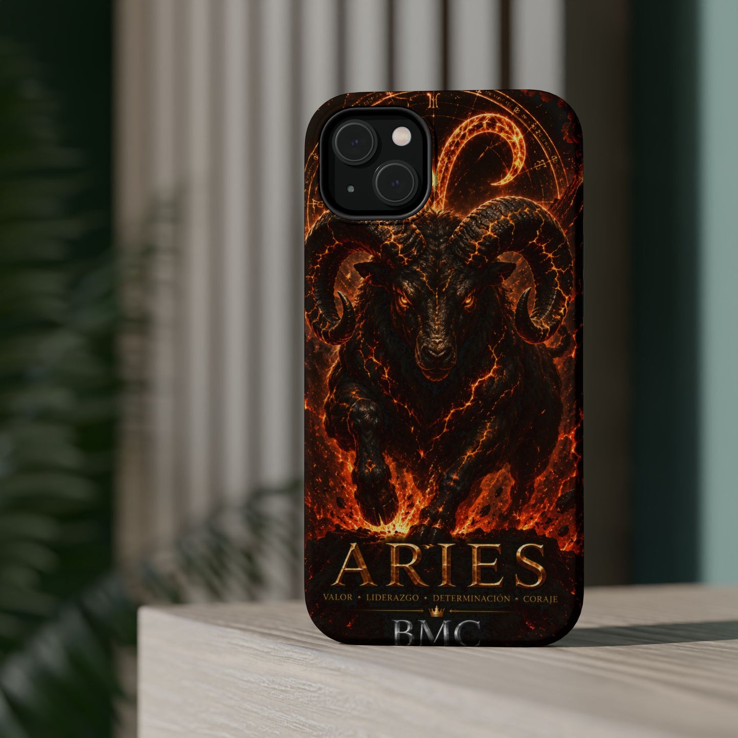 "Funda Magnética Reforzada ♈ Aries — Espíritu de fuego"