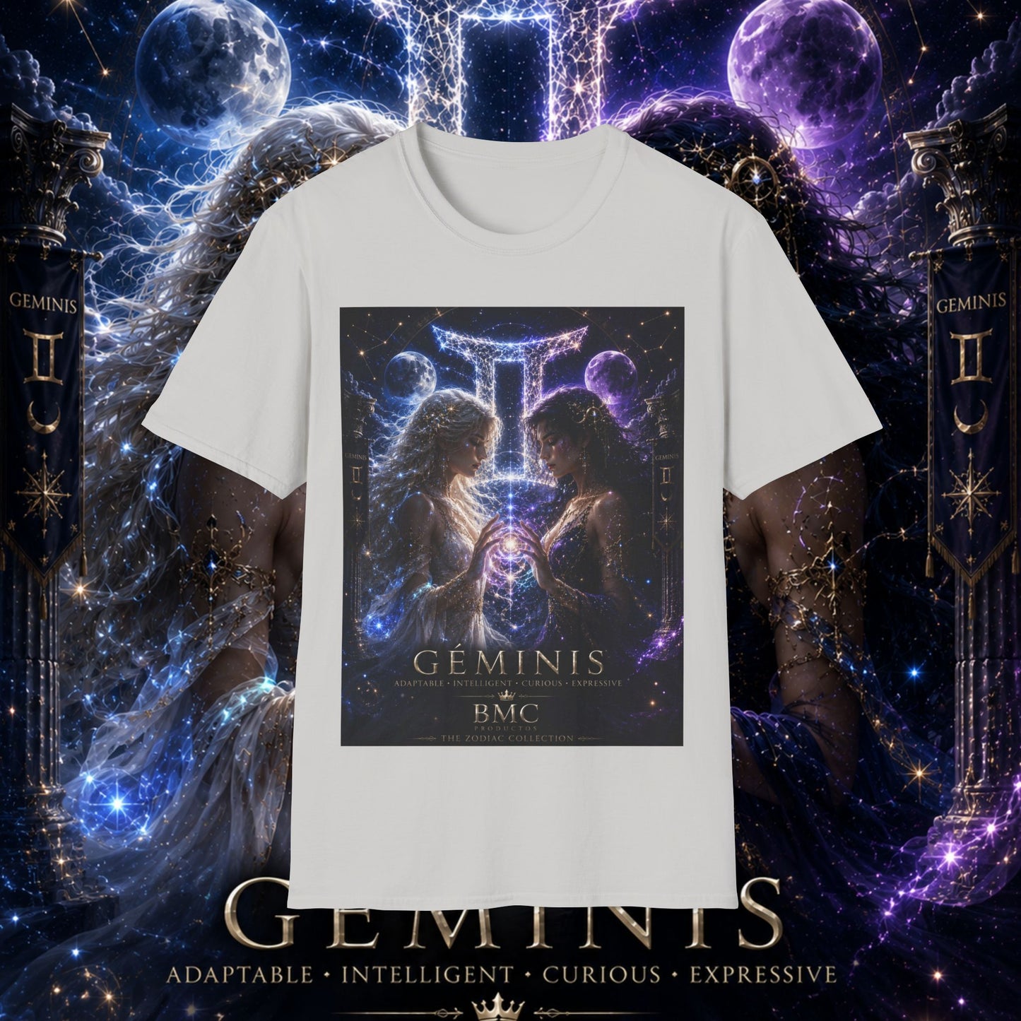 "Camiseta ♊ Géminis M — Reflejo del alma dividida"