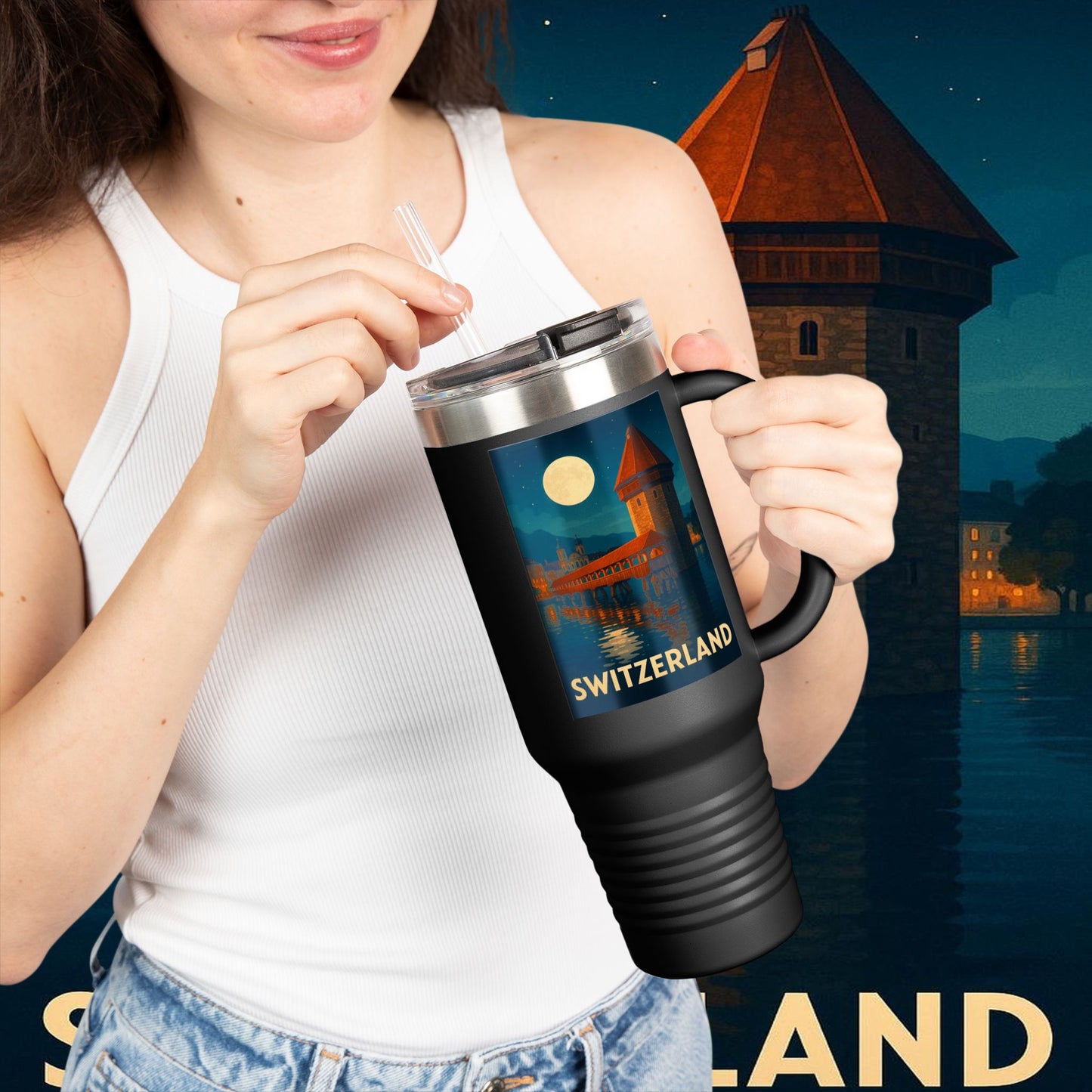 "Swiss Insulated Travel Mug❄️ – Land of majestic mountains and legendary precision"