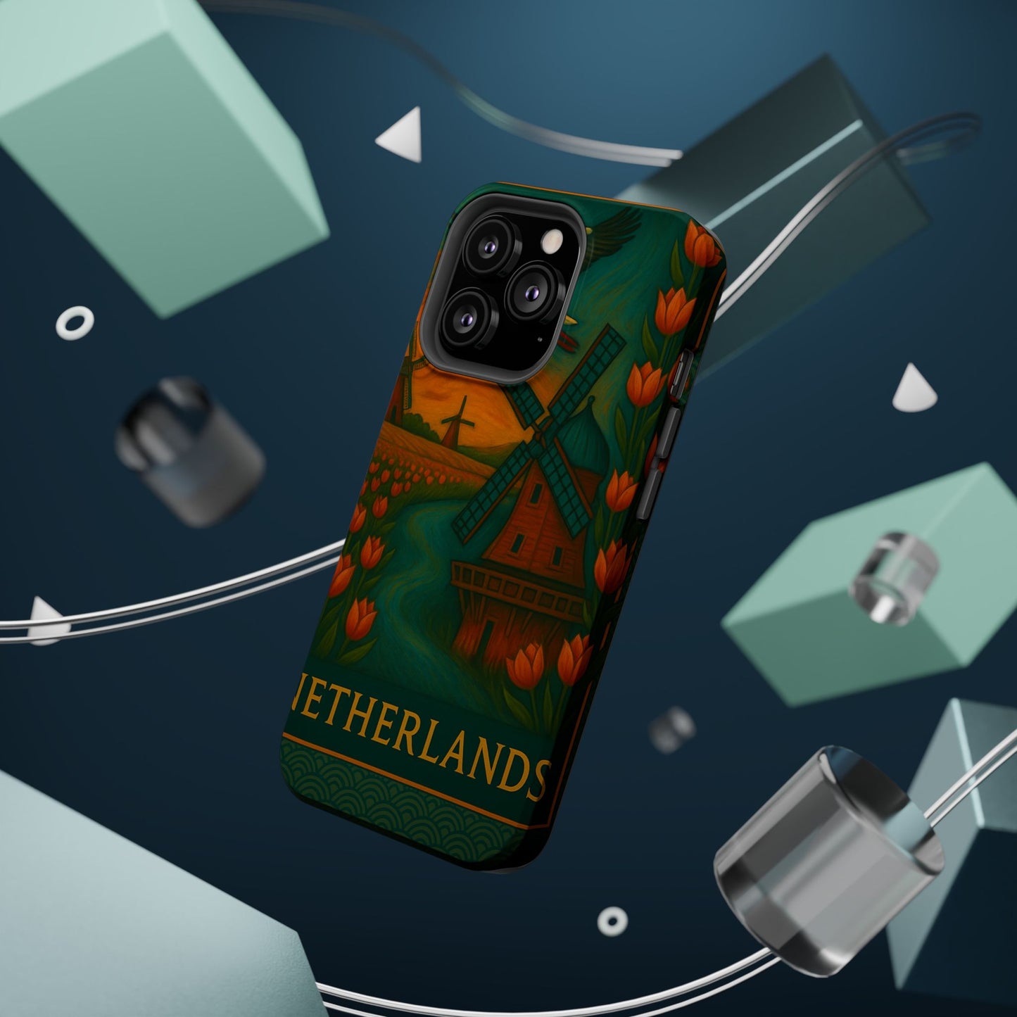 "Funda Magnética Reforzada Magnética Reforzada paises bajos✨ – Tierra de tulipanes, molinos y canales mágicos"