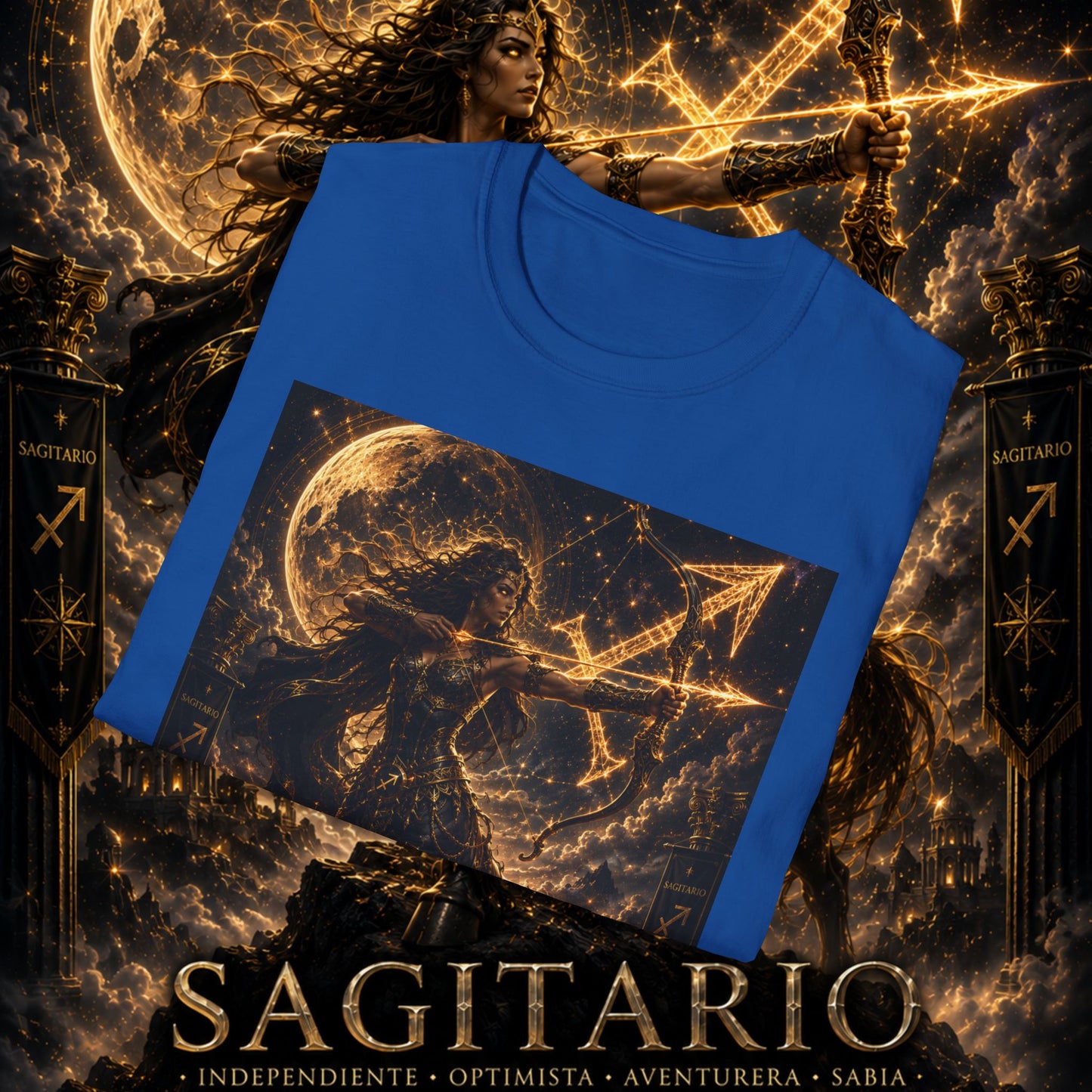 "Camiseta Sagitario M – La Cazadora del Horizonte"