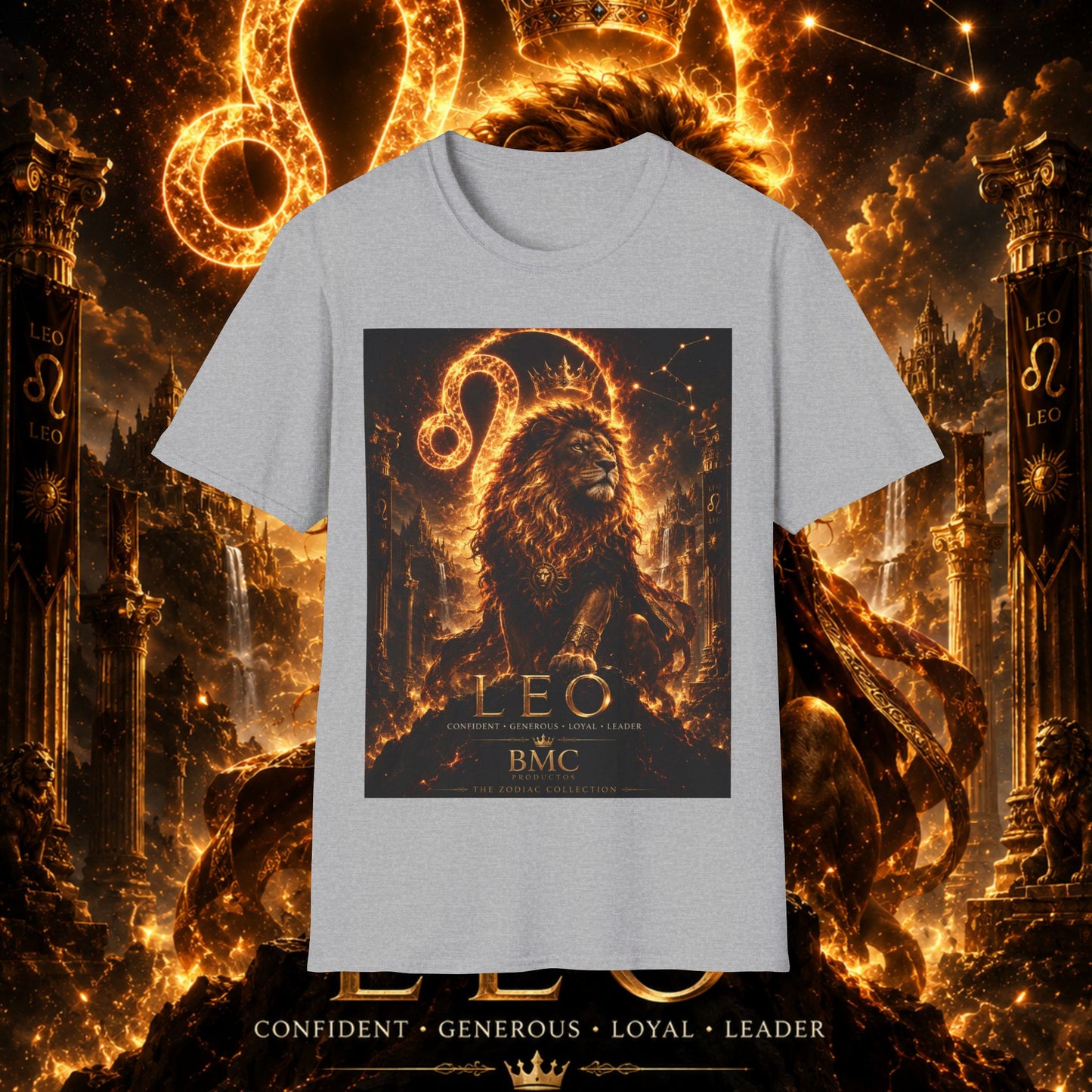 "Camiseta ♌ Leo — Soberano del fuego eterno"