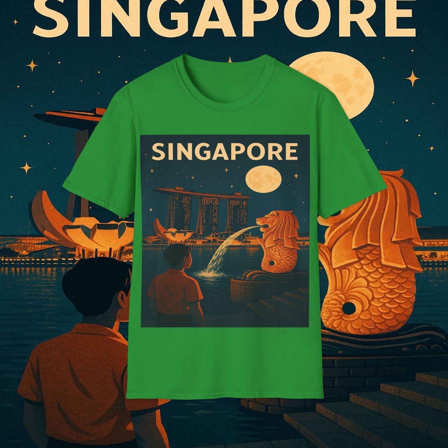 "Camiseta Singapur  🌆 – Futuro, cultura y naturaleza en un solo lugar"