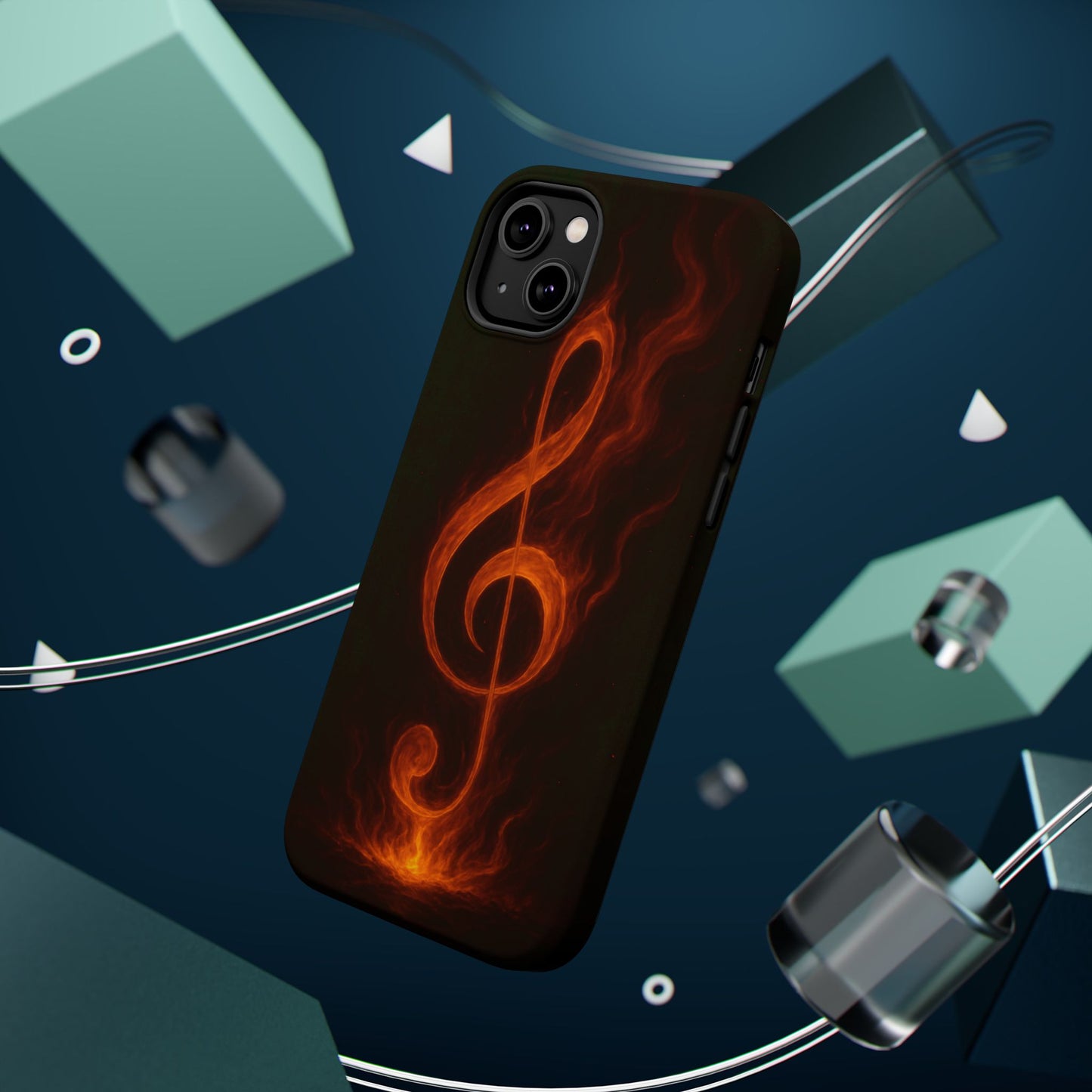 "Funda Magnética Reforzada Magnética Reforzada clave de sol 🎼🔥Donde nace una nota… nace una llama.” 🔥🎼