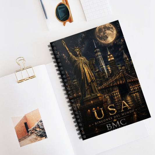 "libreta Estados Unidos: Sueños, Libertad y Grandes Horizontes 🗽🏜️🌆"