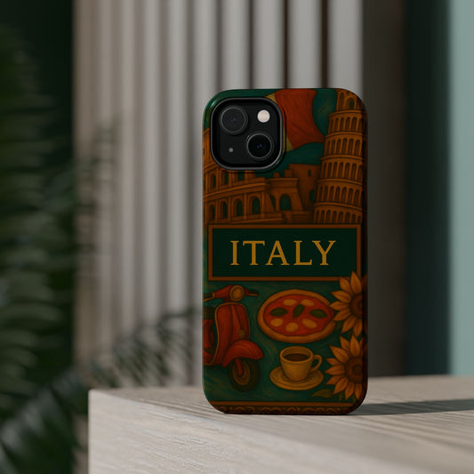 "Funda Magnética Reforzada Magnética Reforzada Italia: Arte, Pasión y Sabores Eternos 🎨🍝🏛️"