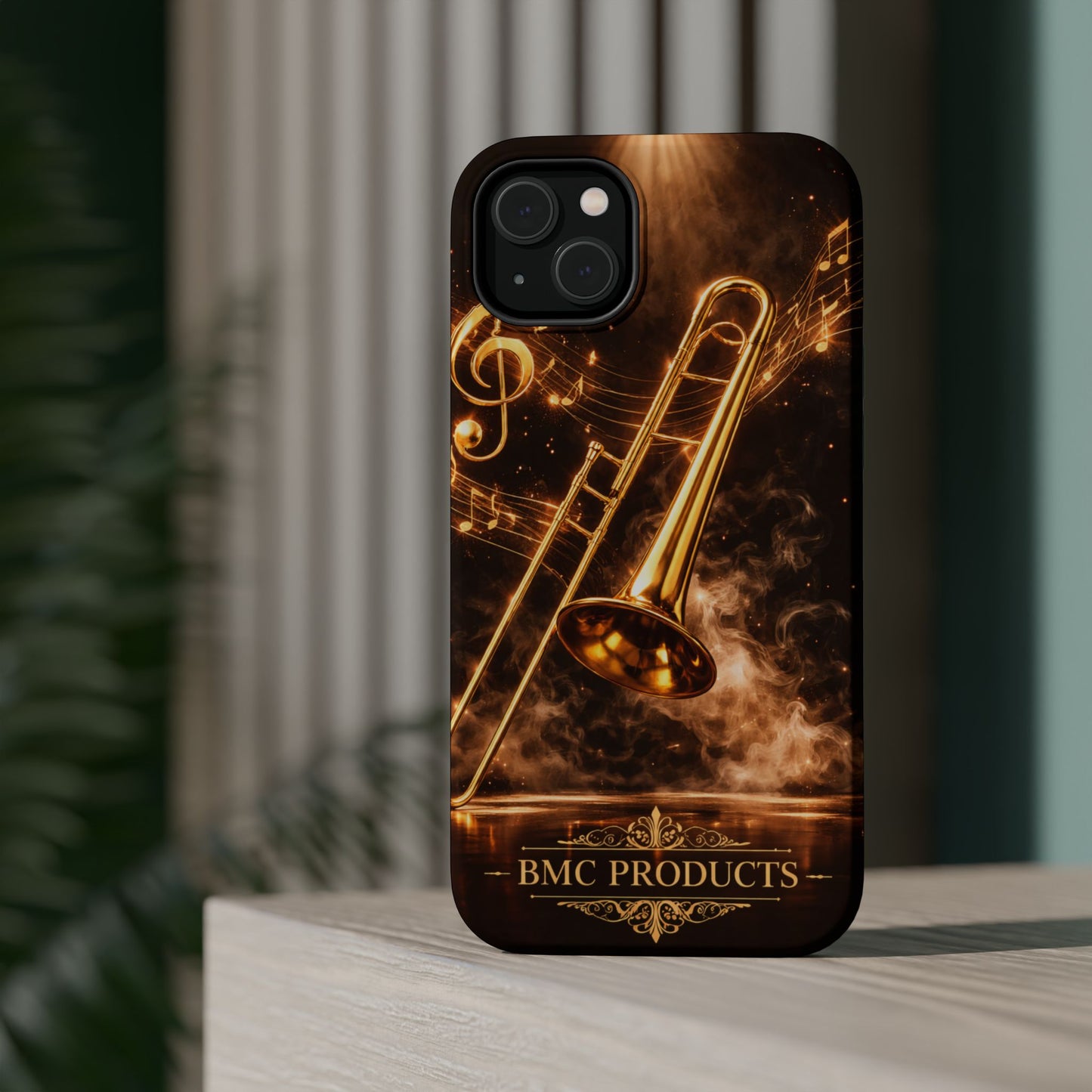 "Funda Magnética Reforzada Magnética Reforzada Trombón 🎷🔥No todos los fuegos hacen ruido… algunos tocan el alma.” 🔥🎷