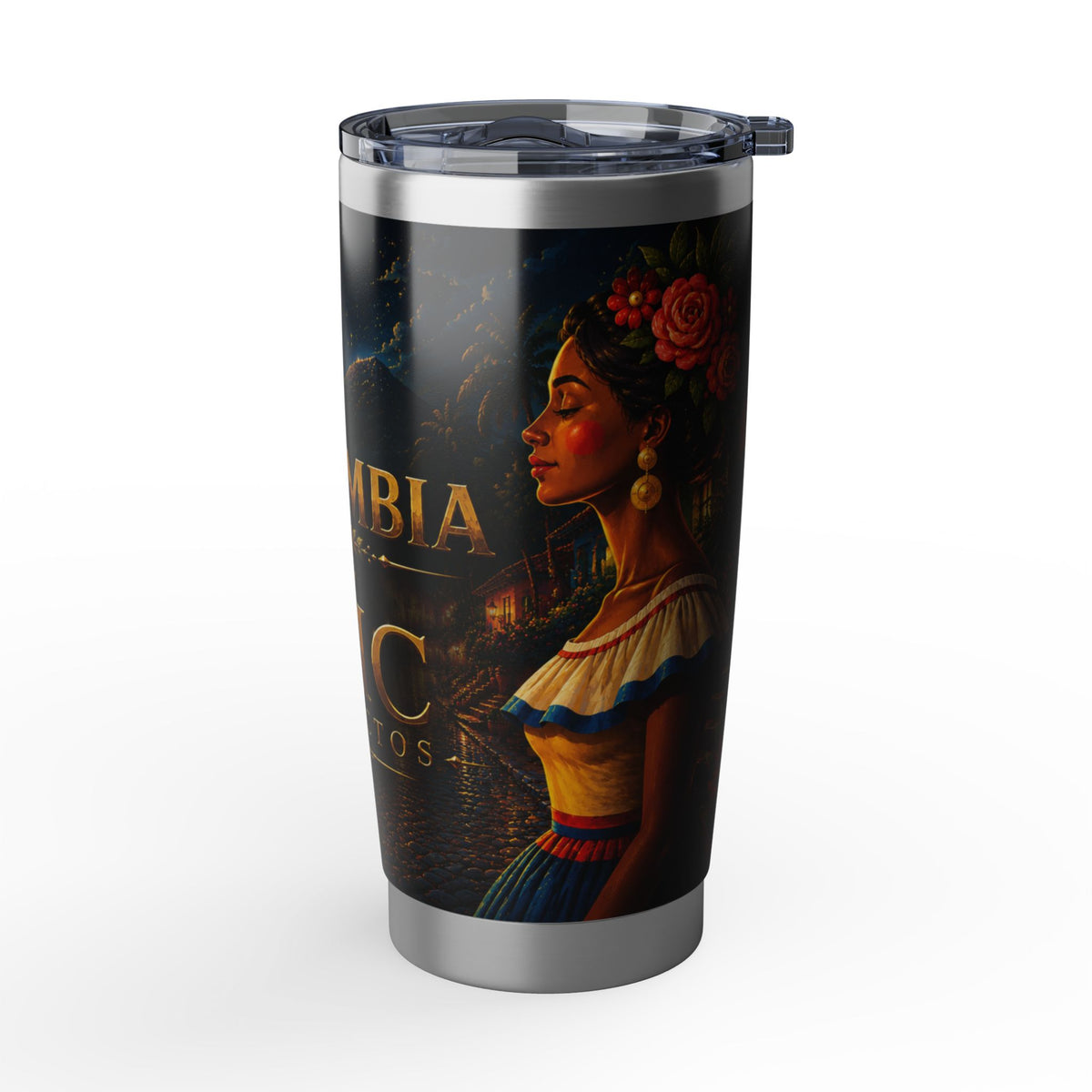 "Vaso Térmico Vagabond 20oz Colombia: Magia de Colores, Café y Tradición ☕🎨🌄"
