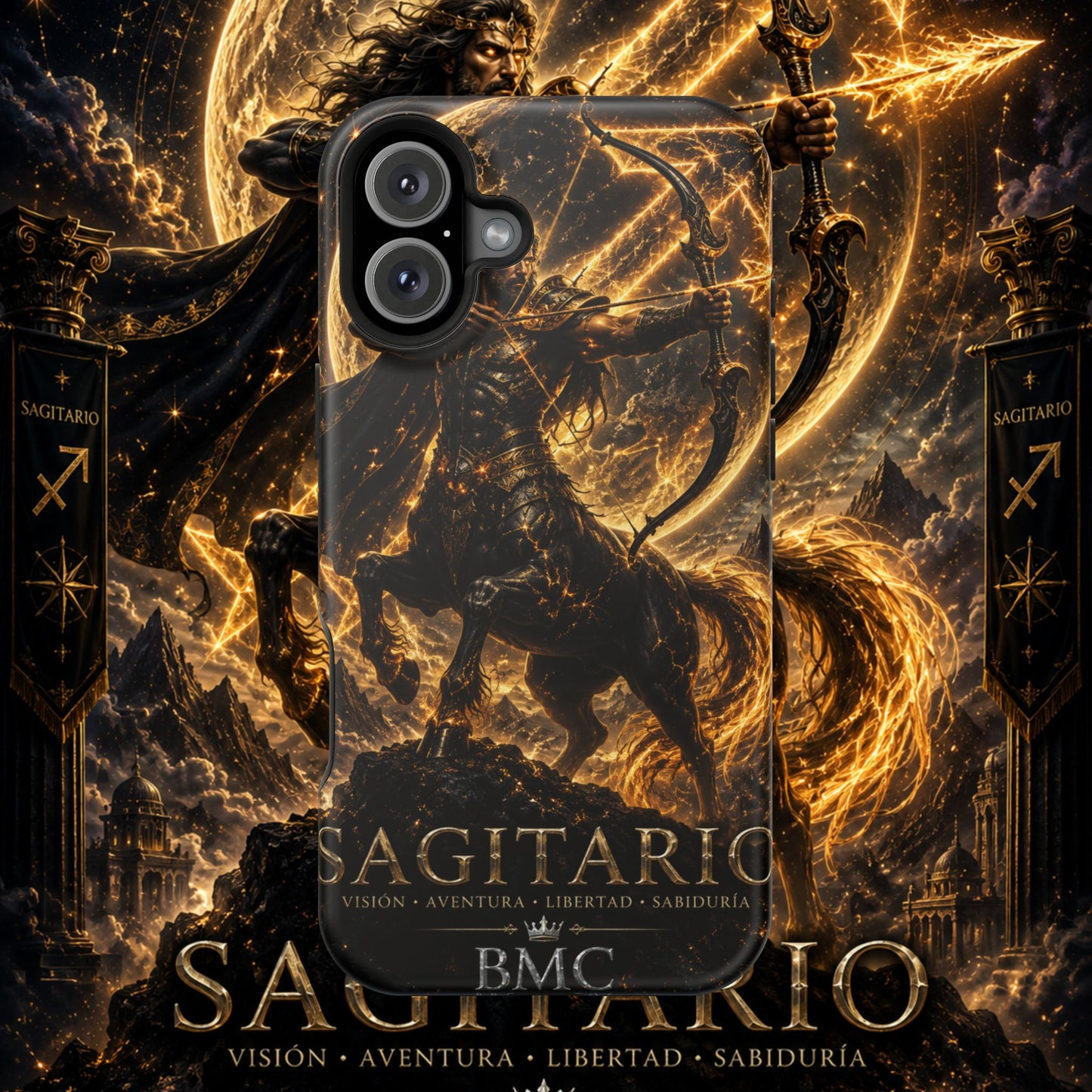 "Funda Magnética Reforzada Sagitario – El Cazador del Horizonte"