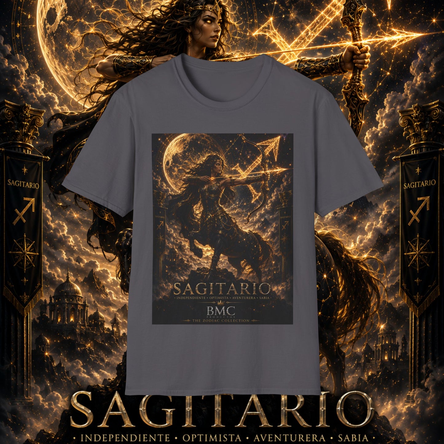 "Camiseta Sagitario M – La Cazadora del Horizonte"