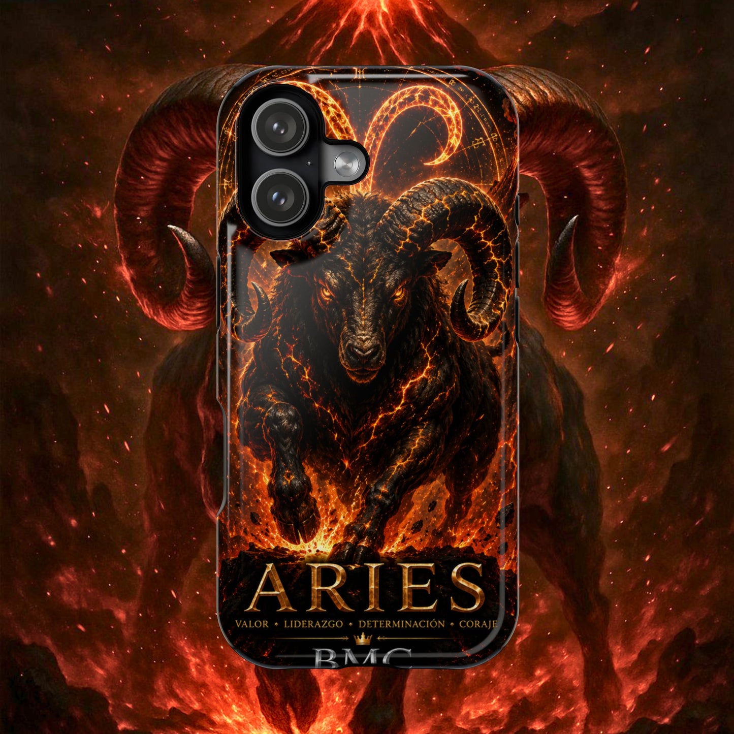 "Funda Magnética Reforzada ♈ Aries — Espíritu de fuego"