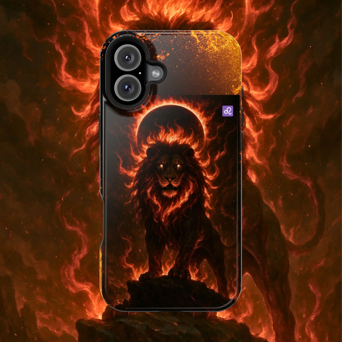 "Funda Magnética Reforzada ♌ Leo — Soberano del fuego eterno"