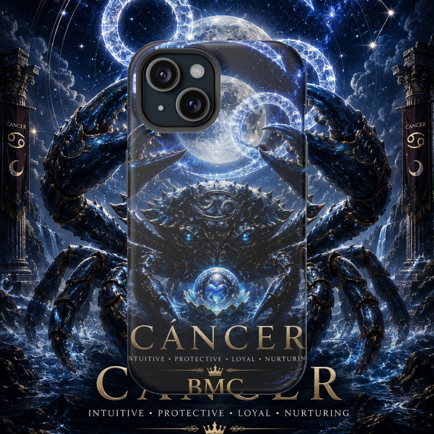 "Funda Magnética Reforzada ♋ Cáncer — Guardián de las profundidades""