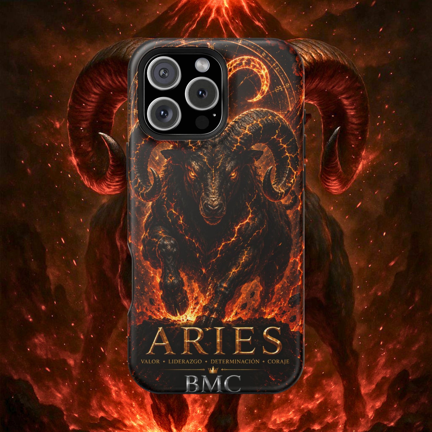 "Funda Magnética Reforzada ♈ Aries — Espíritu de fuego"