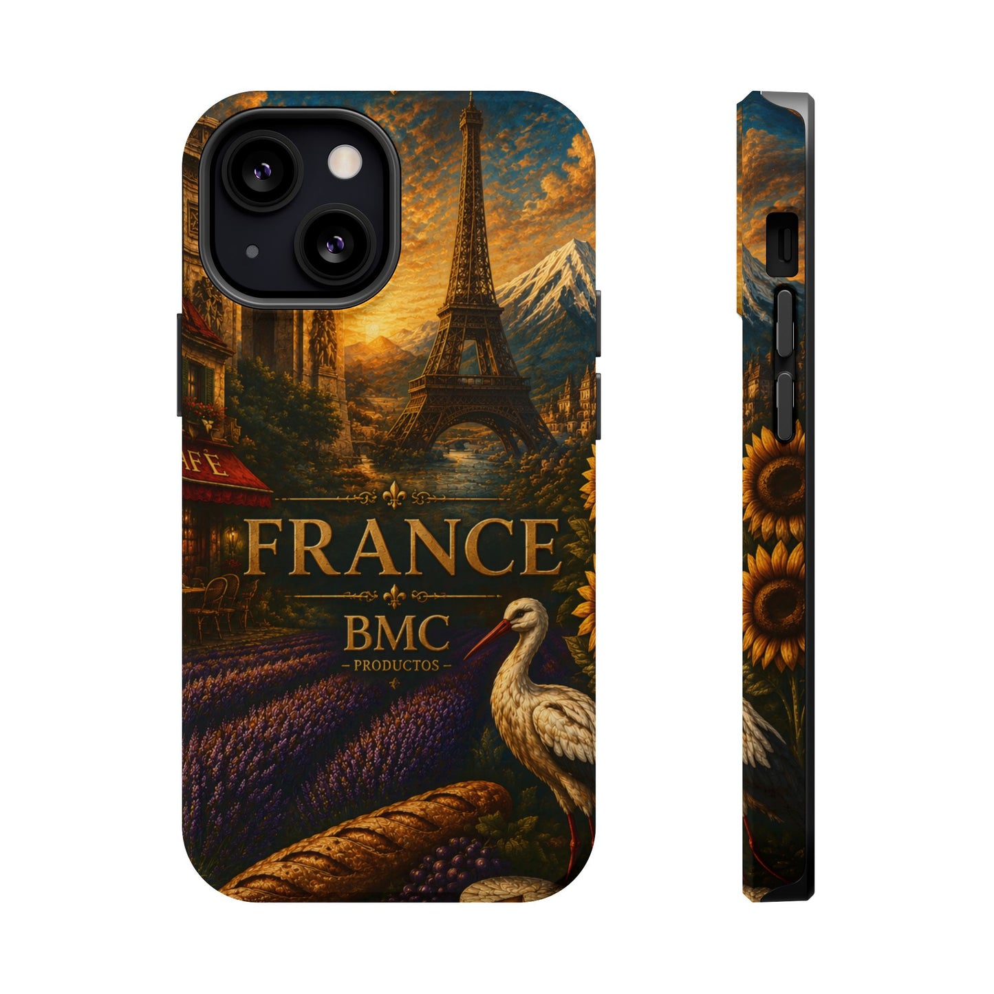 "Funda Magnética Reforzada Francia: Romance bajo la Luna 🌙🗼✨"