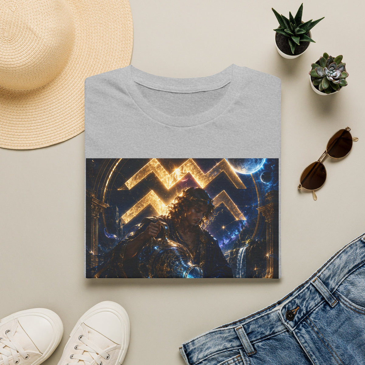 "Camiseta ♒ ACUARIO – El Visionario del Cielo y el Agua"