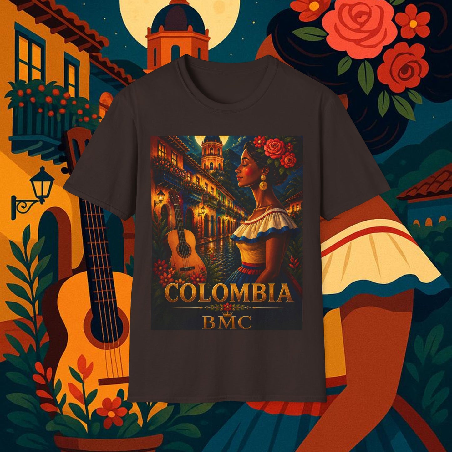 "Camiseta Colombia: Magia de Colores, Café y Tradición ☕🎨🌄"