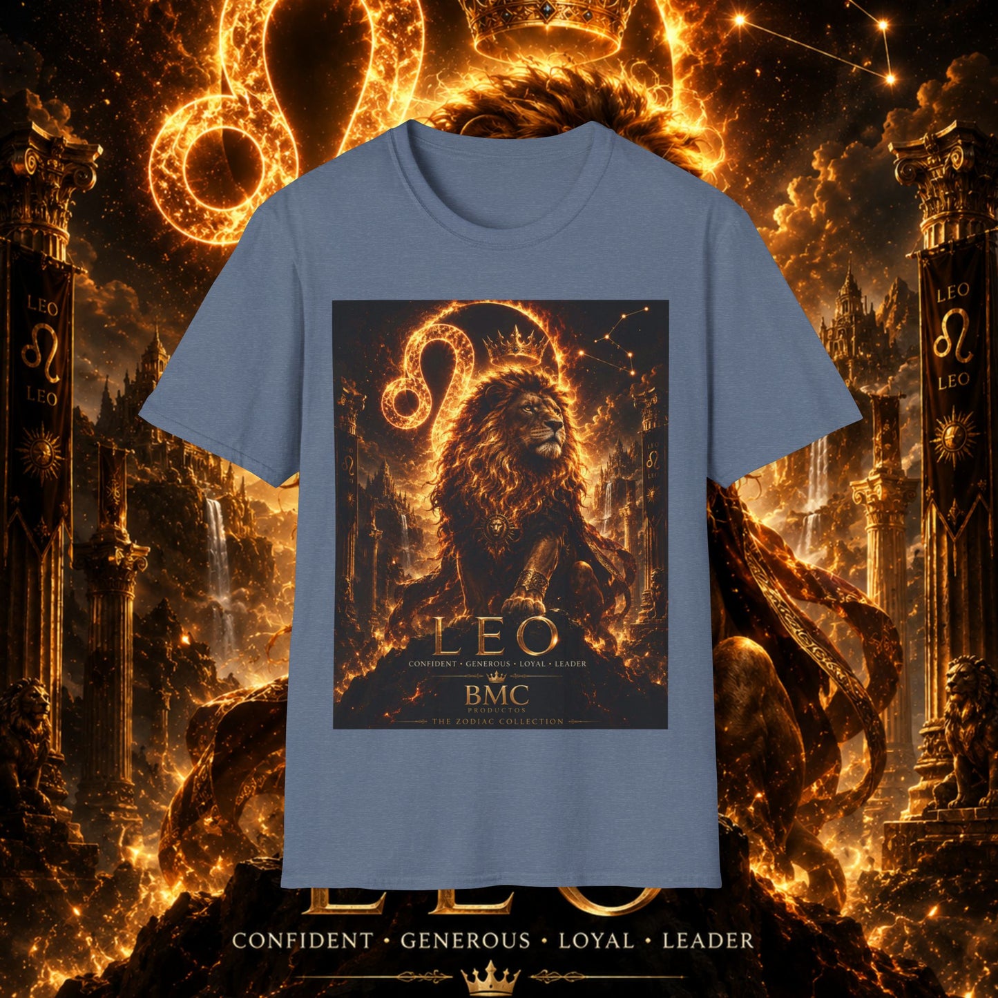 "Camiseta ♌ Leo — Soberano del fuego eterno"