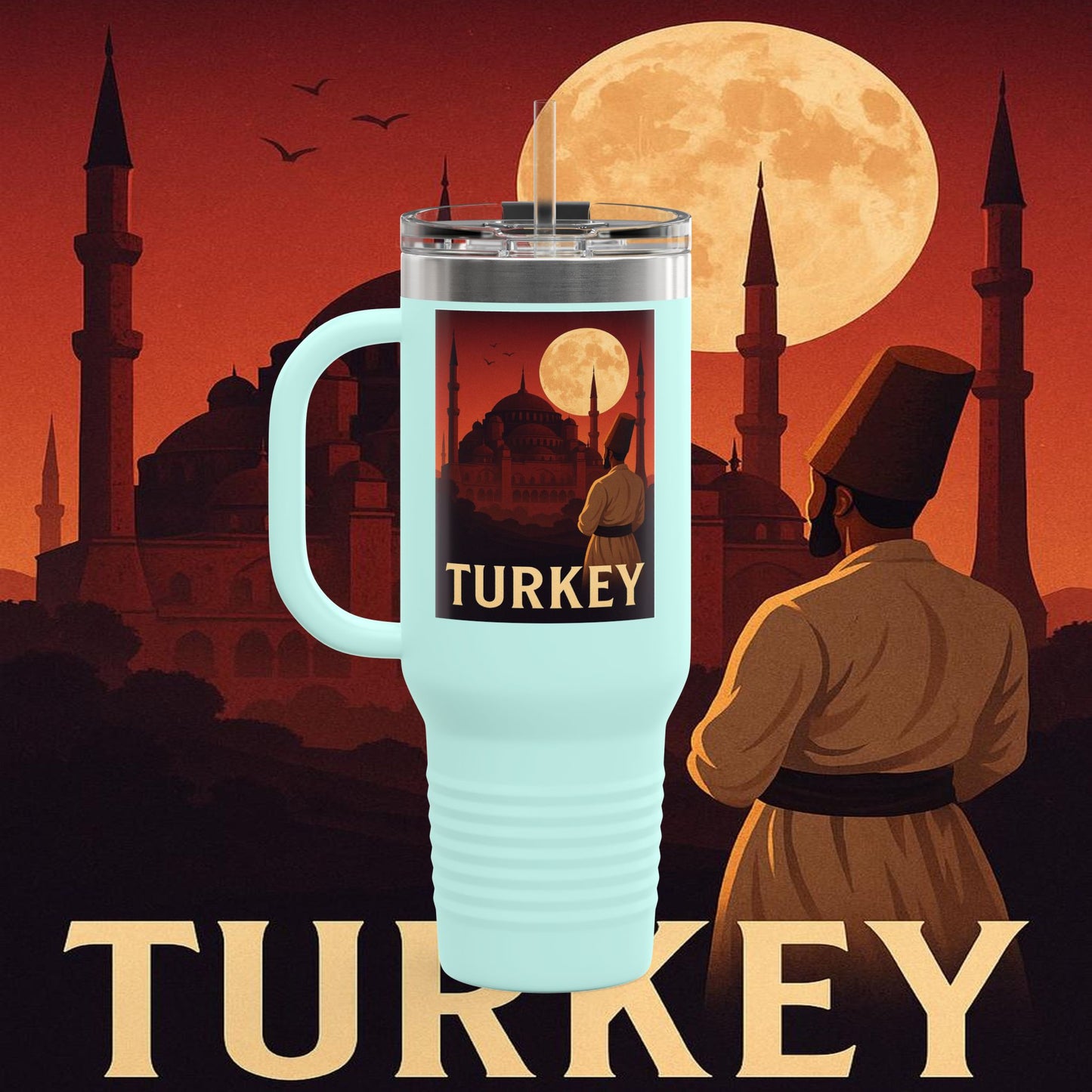 "Turkey Insulated Travel Mug✨ – Where East and West embrace" 