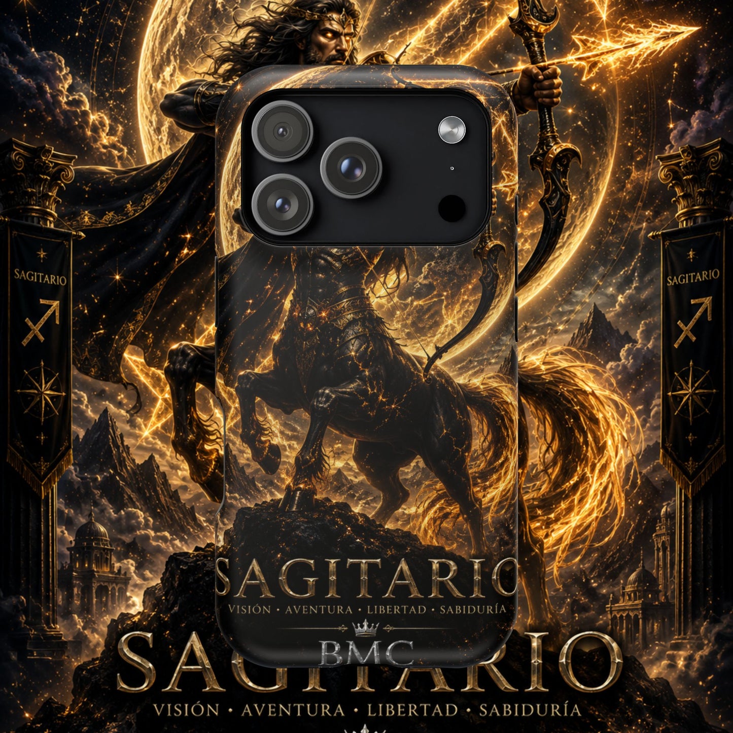 "Funda Magnética Reforzada Sagitario – El Cazador del Horizonte"