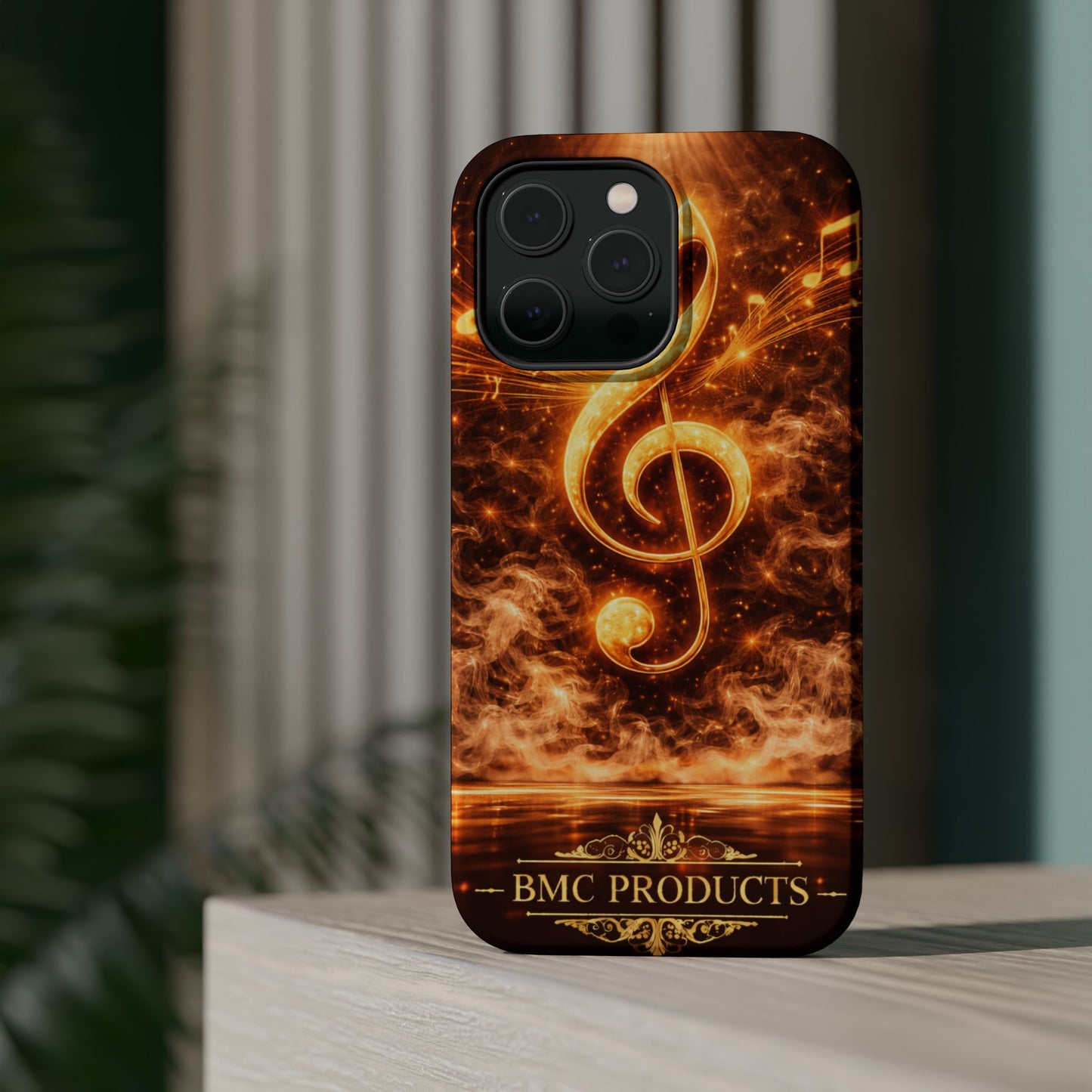 "Funda Magnética Reforzada Magnética Reforzada clave de sol 🎼🔥Donde nace una nota… nace una llama.” 🔥🎼