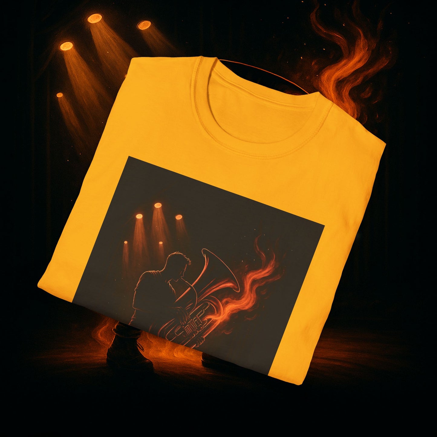 "Camiseta Tuba 🎺🔥 Cuando el alma suena, todo arde.”