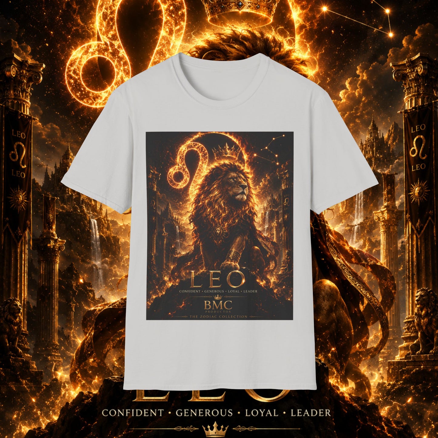 "Camiseta ♌ Leo — Soberano del fuego eterno"