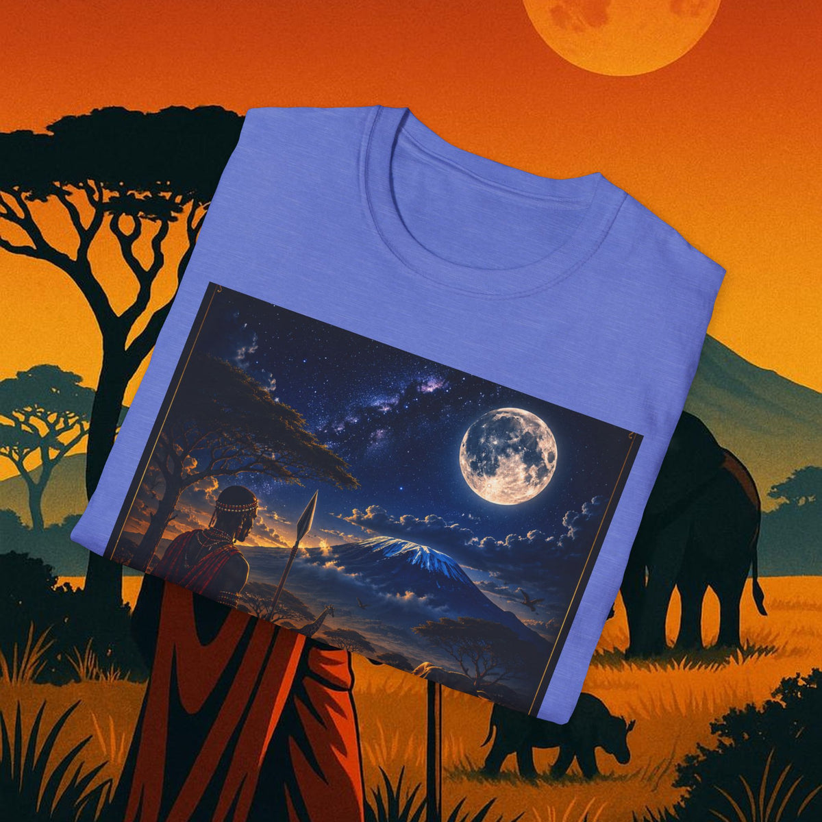 "Camiseta Kenia: Aventura Salvaje y Tierra de Horizontes Infinitos 🦁🌄🏕️"