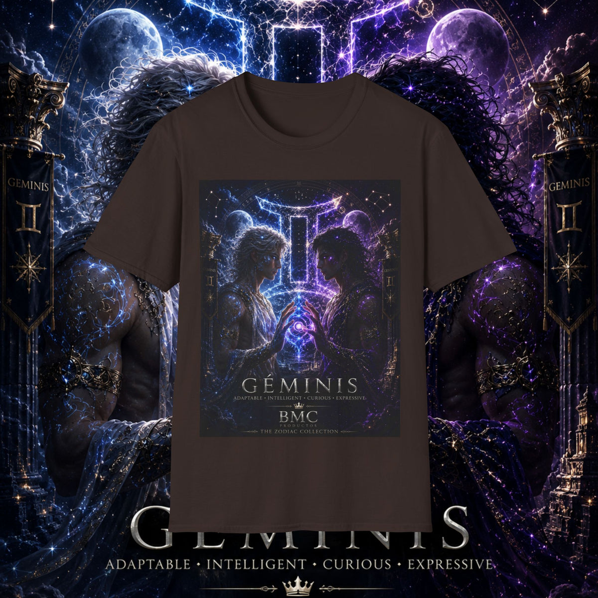 "Camiseta ♊ Géminis — Reflejo del alma dividida"