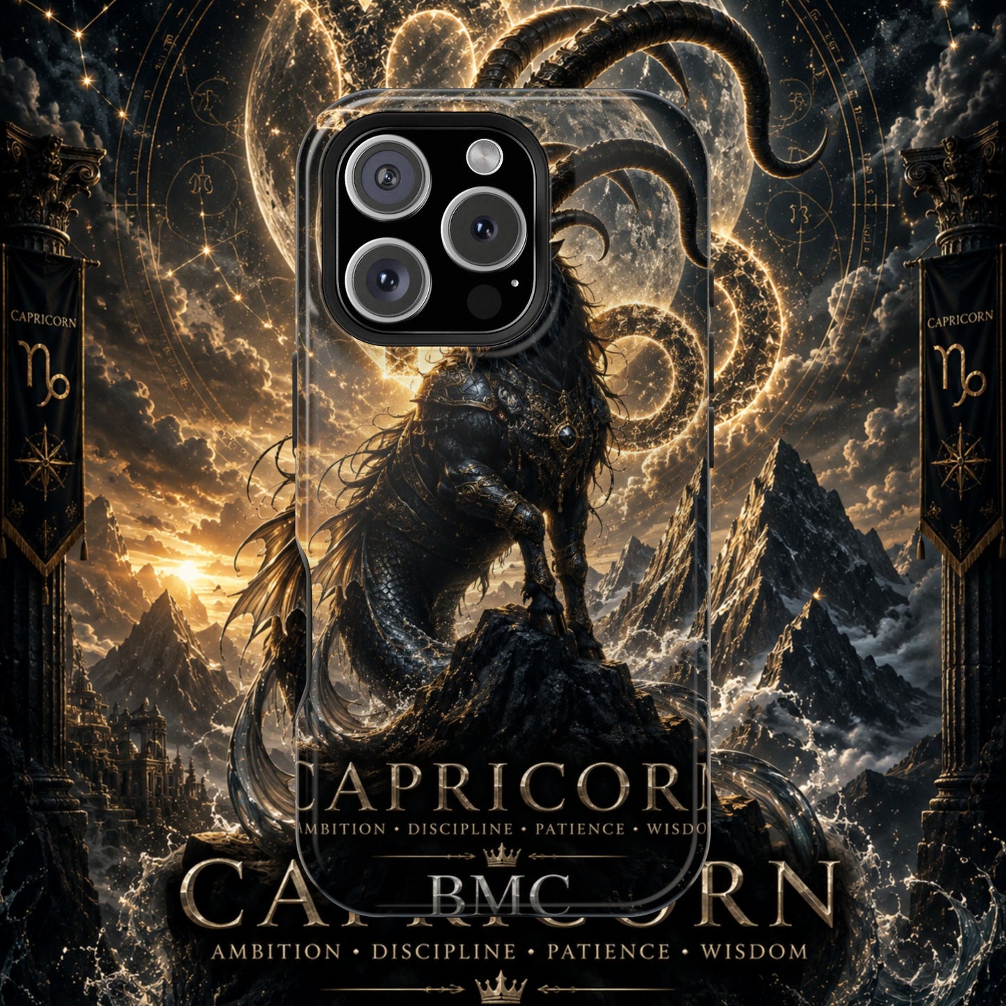 "Funda Magnética Reforzada♑ Capricornio – El Guardián de las Cumbres"