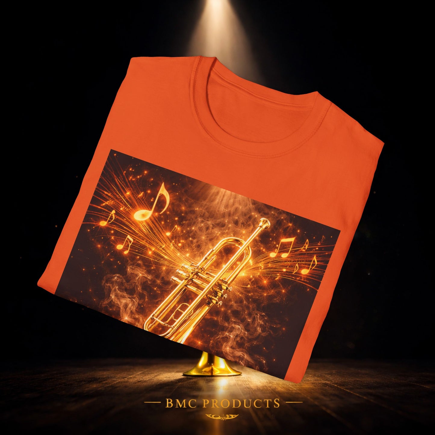 "Camiseta trompeta 🎺🔥Donde hay fuego, hay música.”