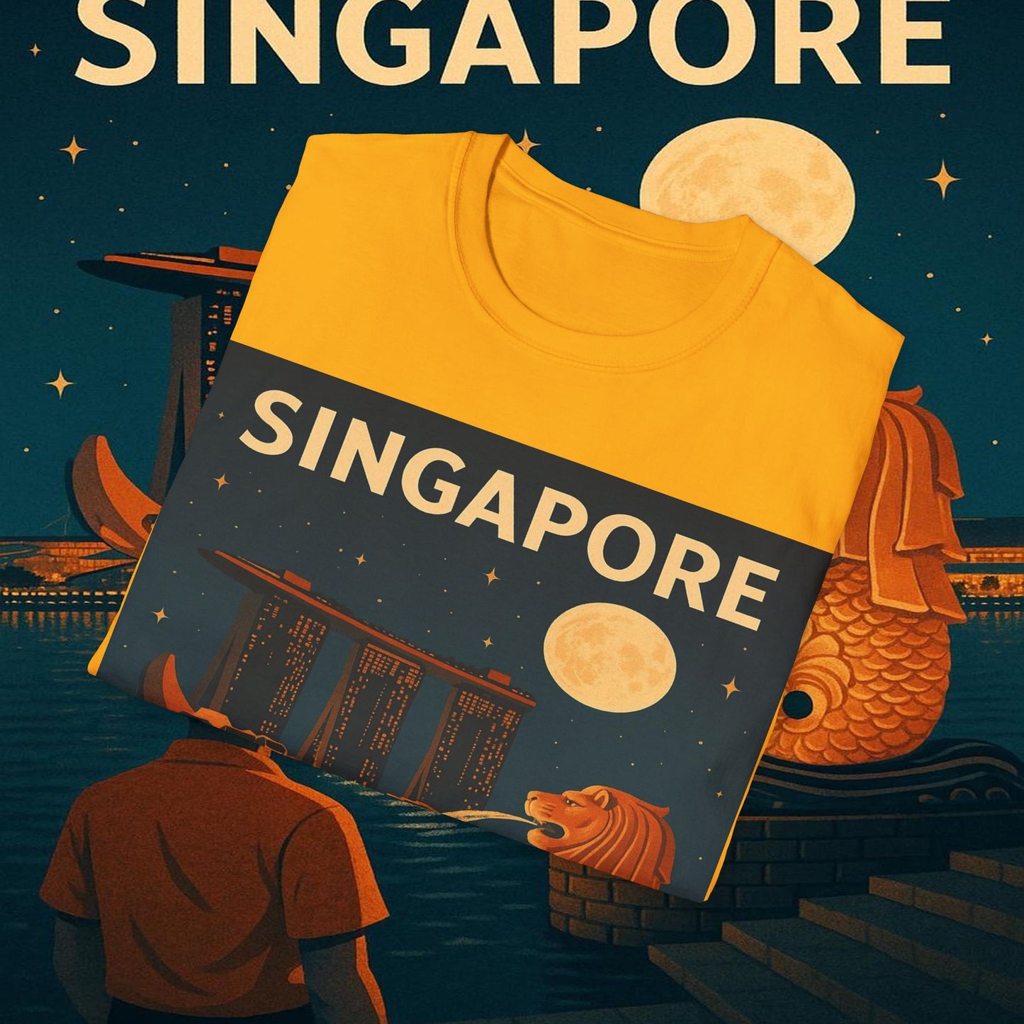 "Camiseta Singapur  🌆 – Futuro, cultura y naturaleza en un solo lugar"