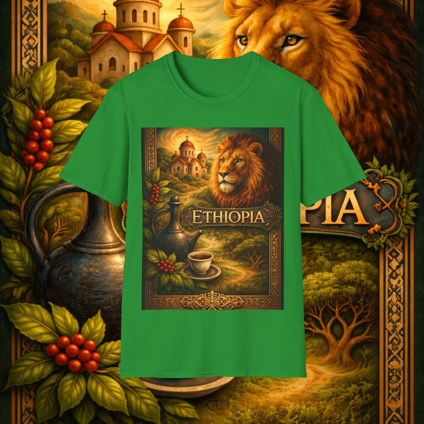 "Camiseta Etiopía Tierra sagrada y alma ancestral"