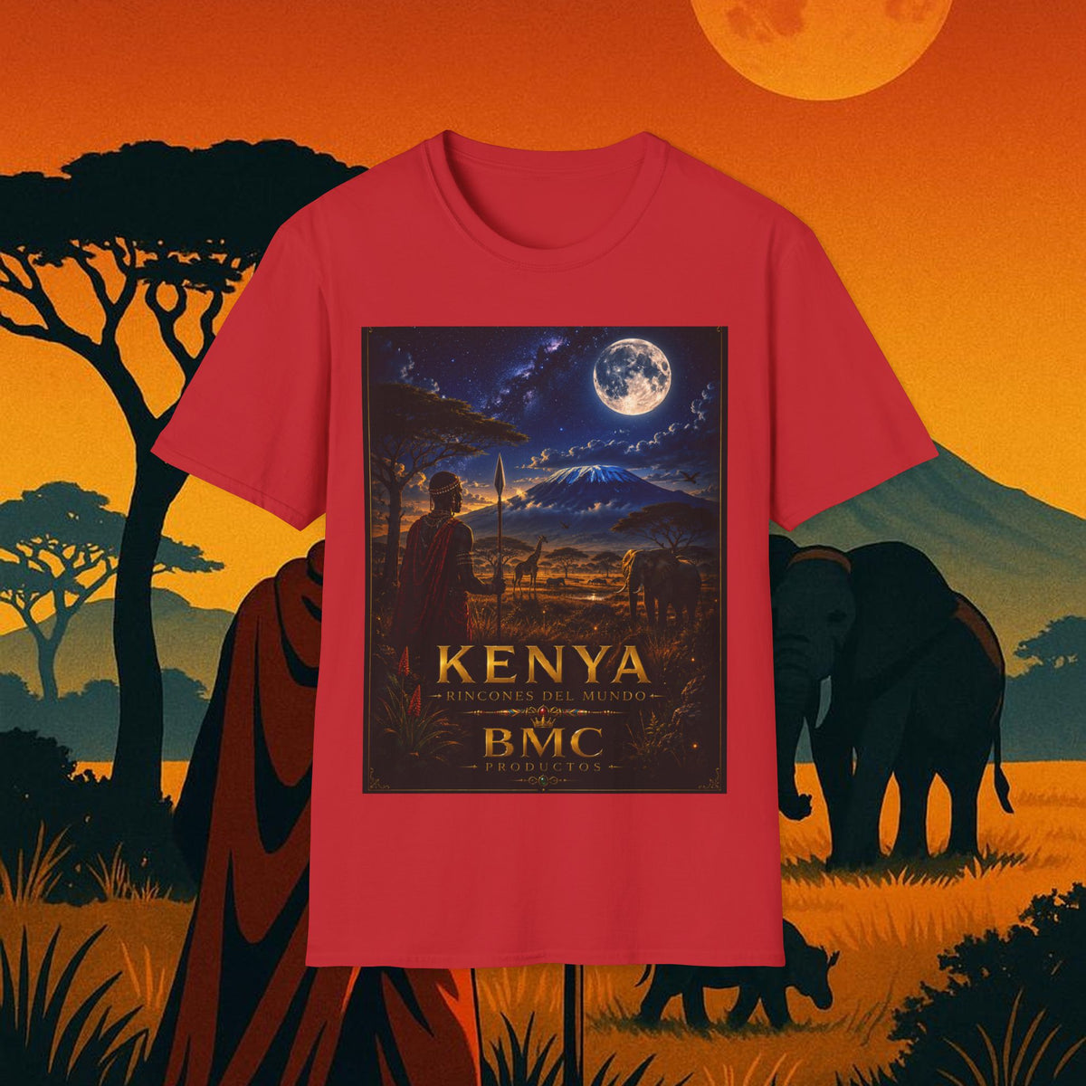 "Camiseta Kenia: Aventura Salvaje y Tierra de Horizontes Infinitos 🦁🌄🏕️"