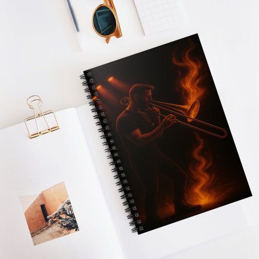 "libreta Trombón 🎷🔥No todos los fuegos hacen ruido… algunos tocan el alma.” 🔥🎷